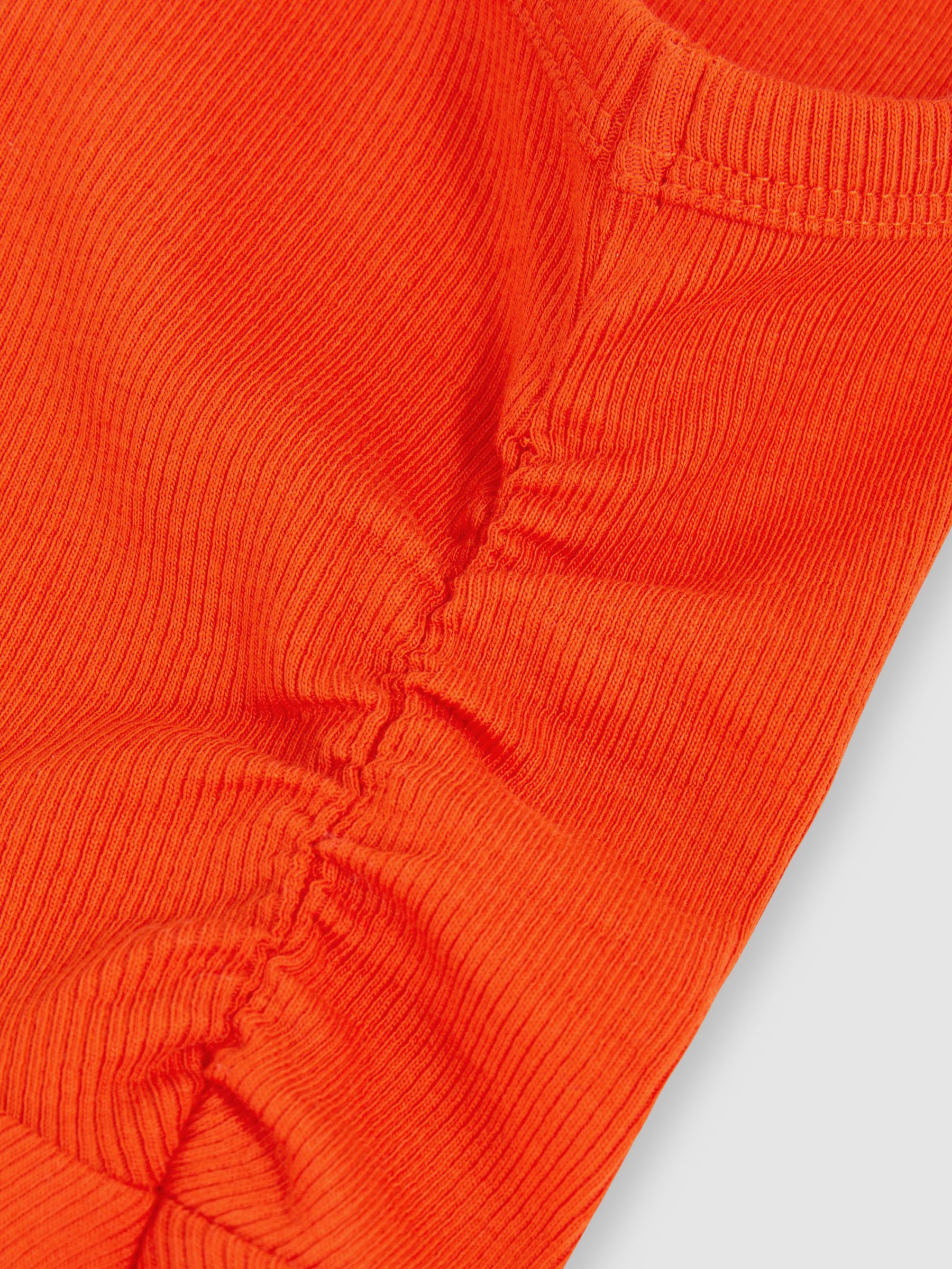 4-9 yrs Jersey Ruched Skater Dress in Orange