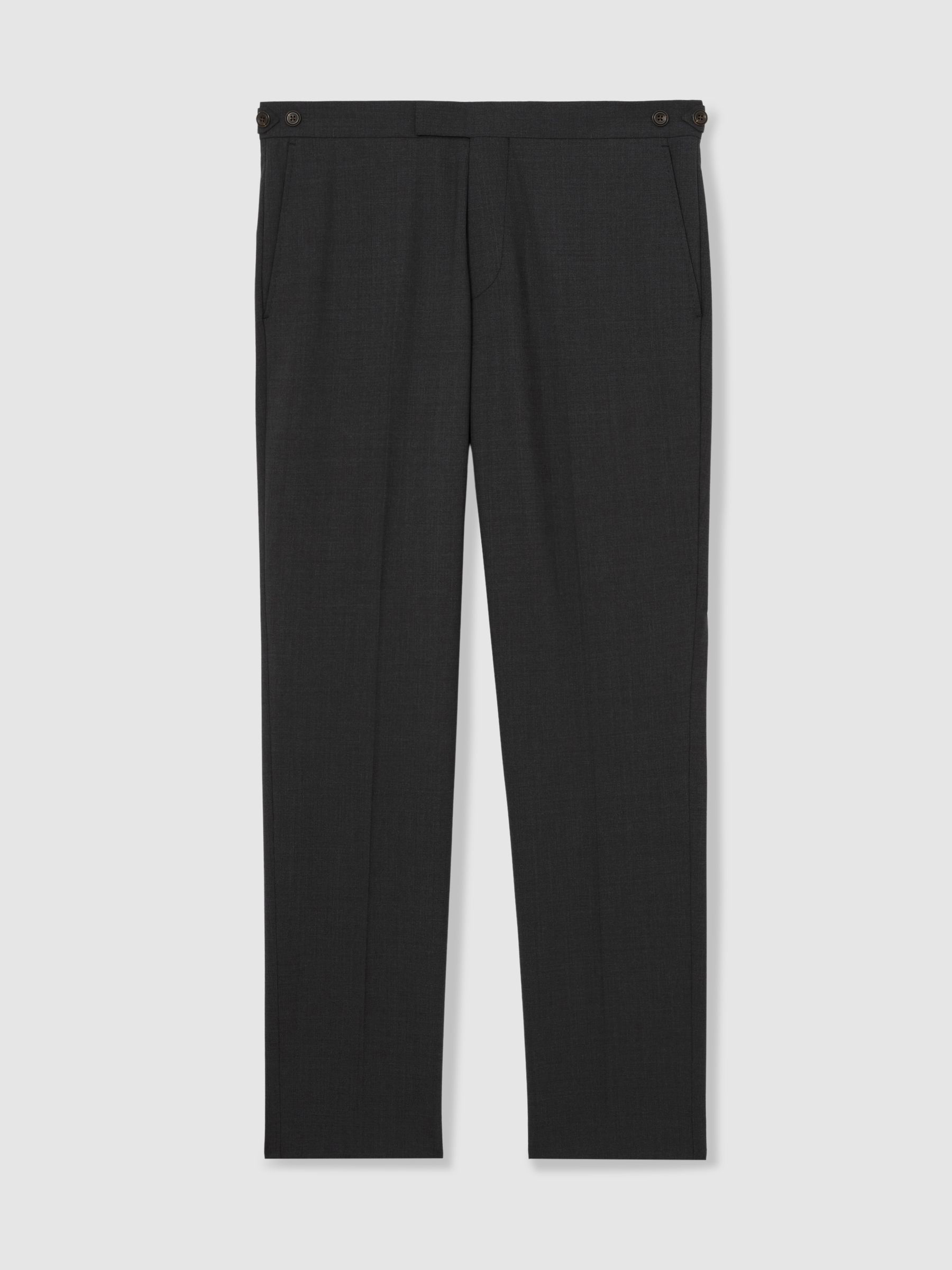 Slim-Fit Wool-Blend Suit Trousers in Grey