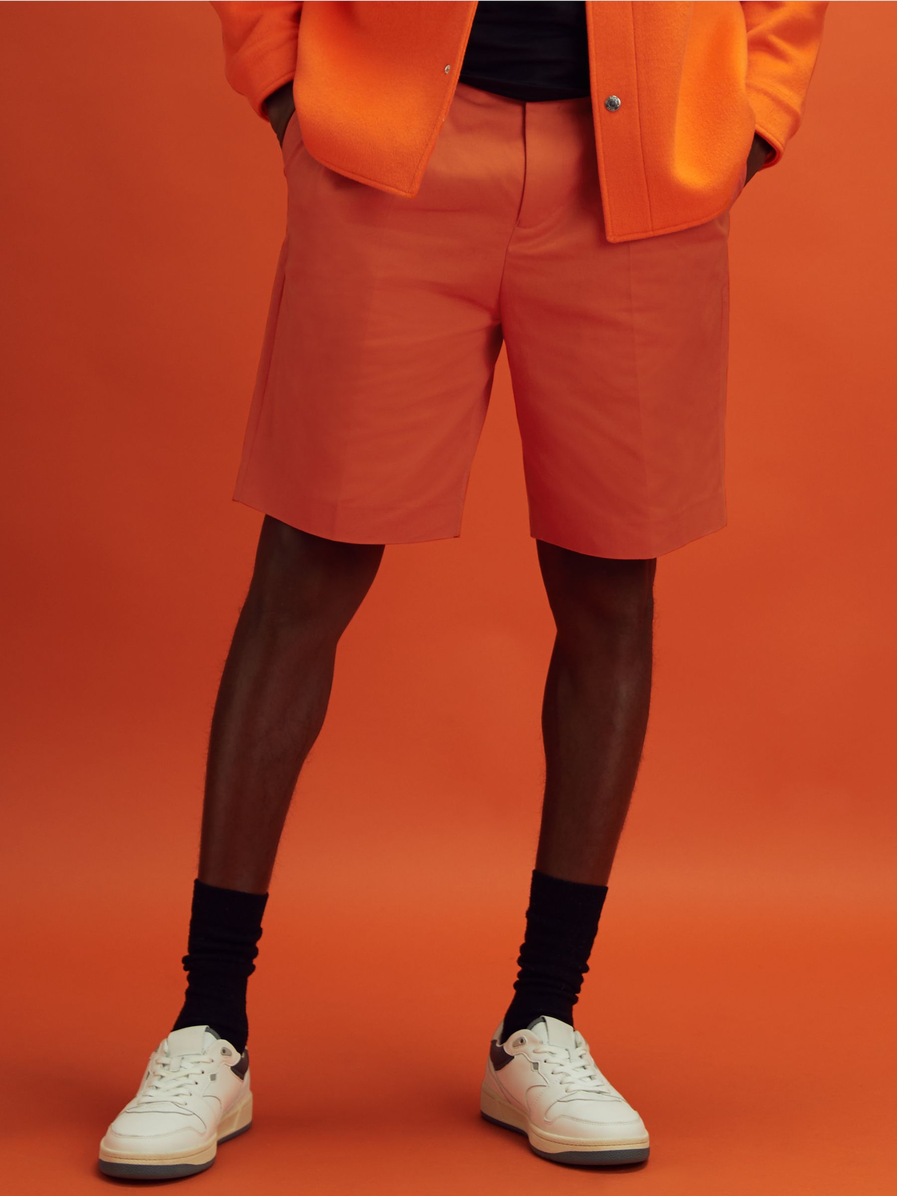 McLaren F1 Twill Relaxed Shorts in Papaya