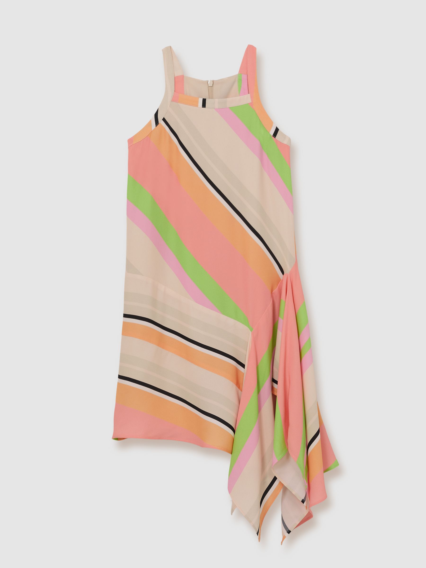 4-9 yrs Stripe-Print Handkerchief Dress in Multi