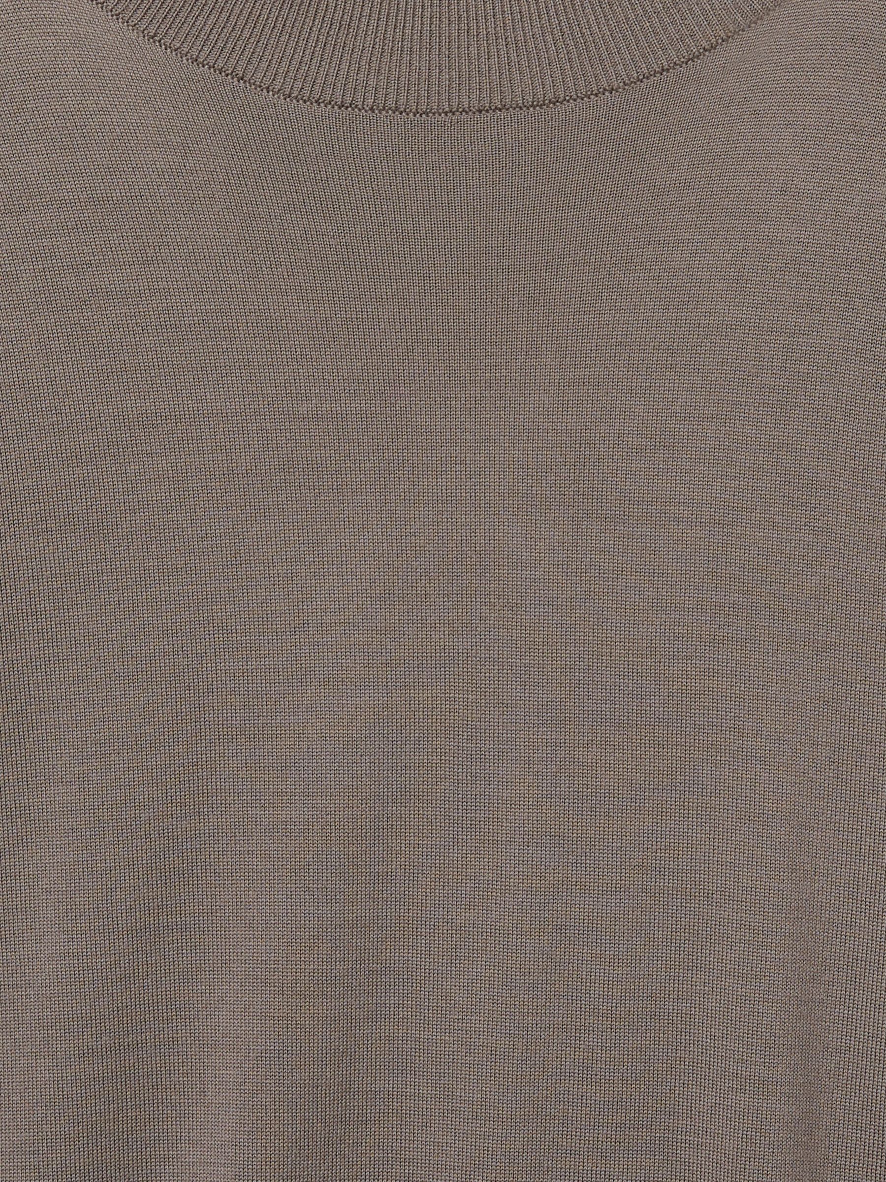 Reiss | Les 100 Ciels Noble-Wool Long-Sleeve Jumper in Dark Mink