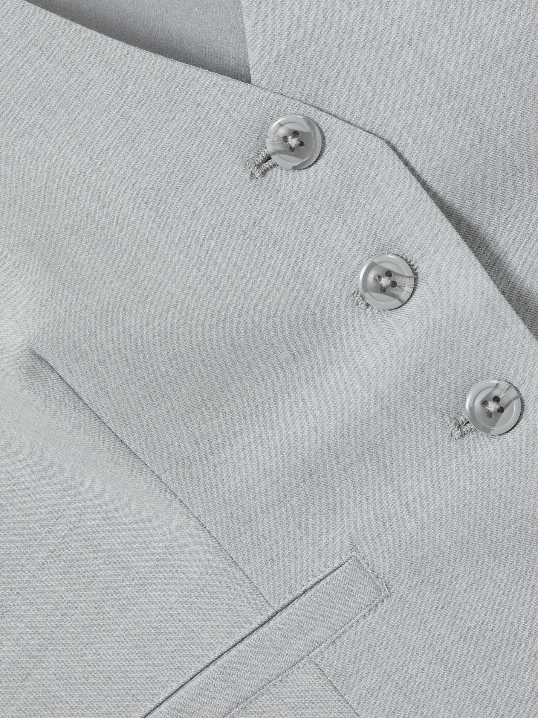 Good American Sharkskin Suit Waistcoat in Heather Grey