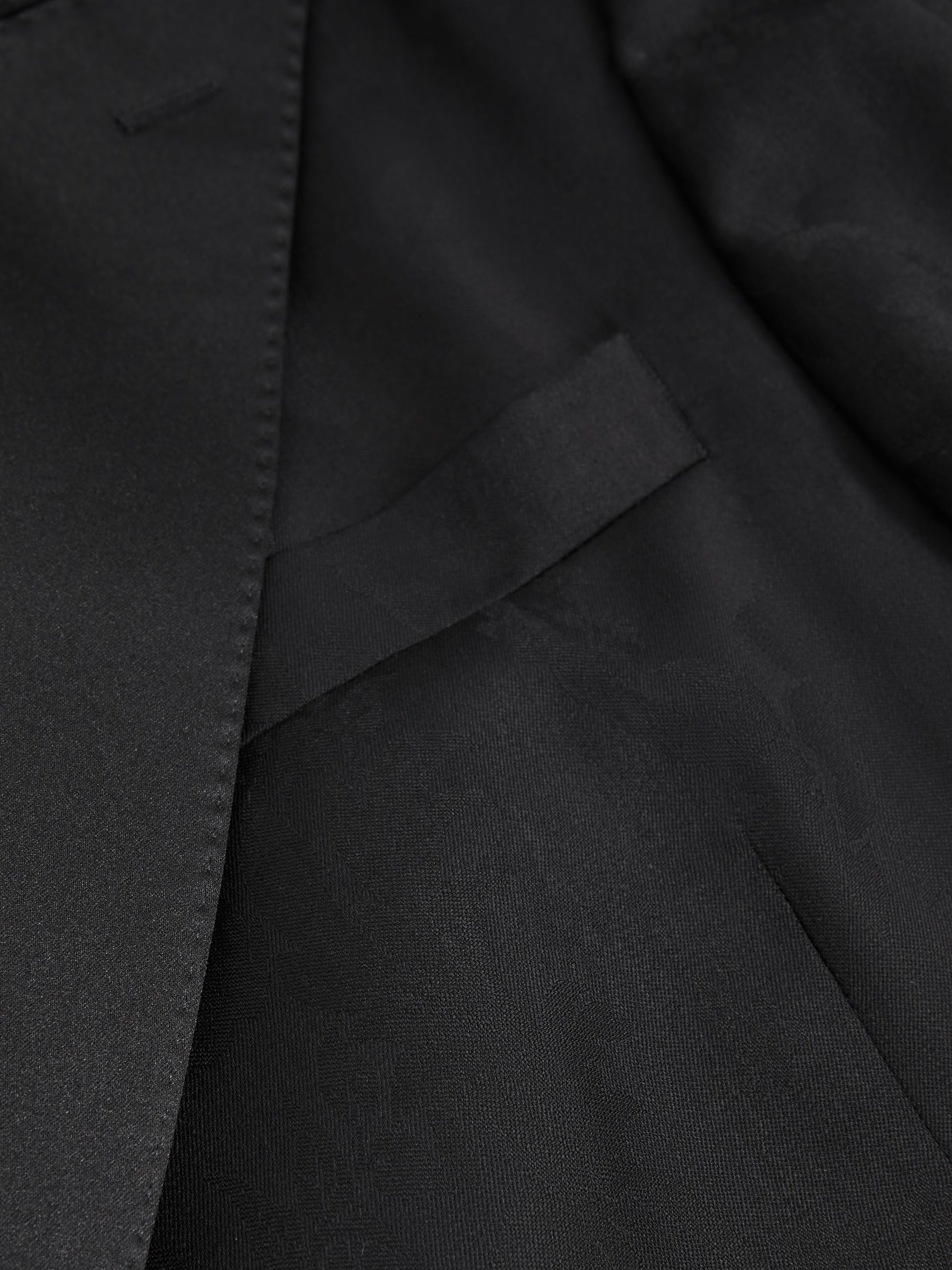 Jacquard Oscar Jacobson Double Breasted Blazer in Black