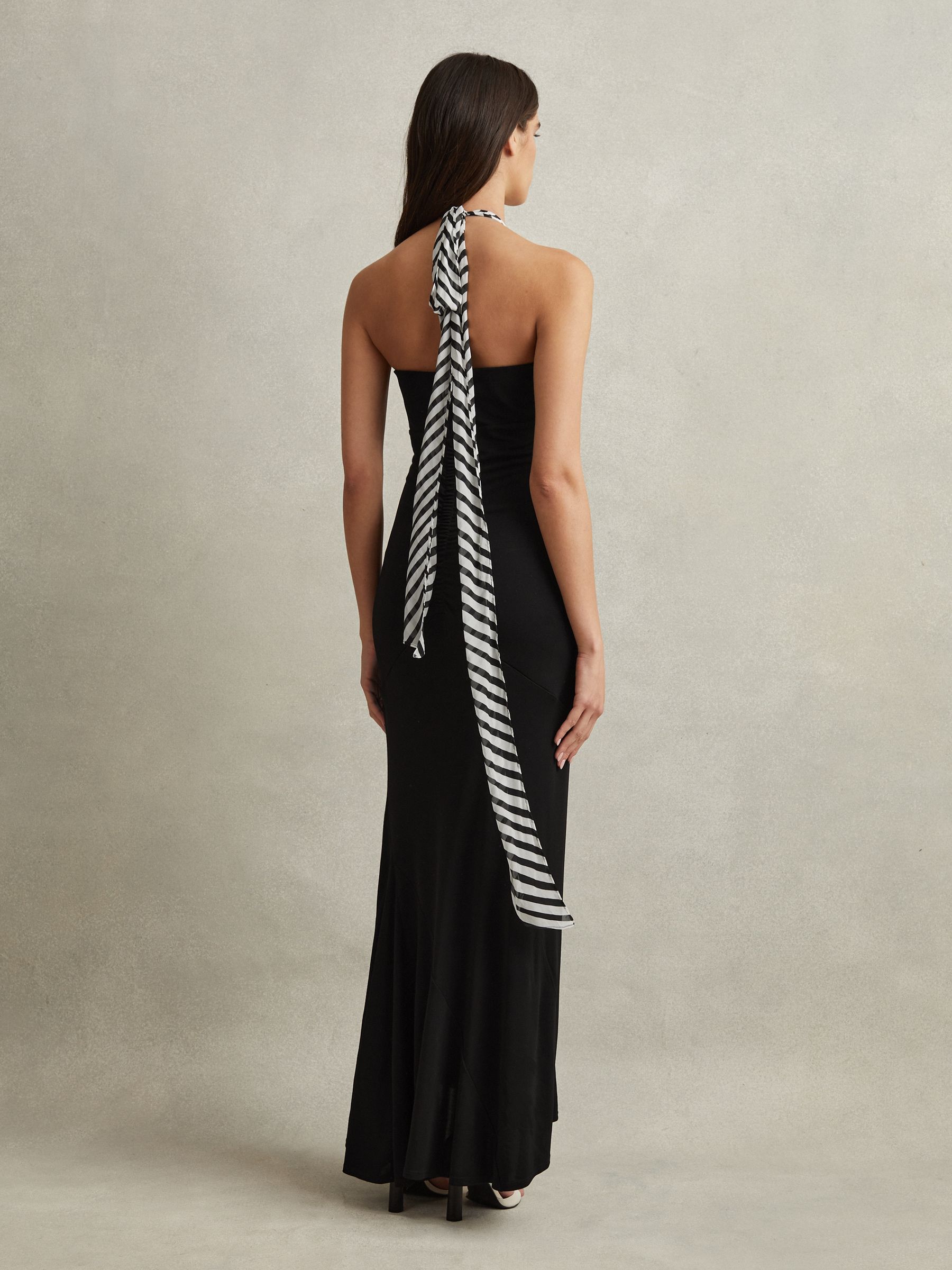 Bodycon Jersey Maxi Dress in Black