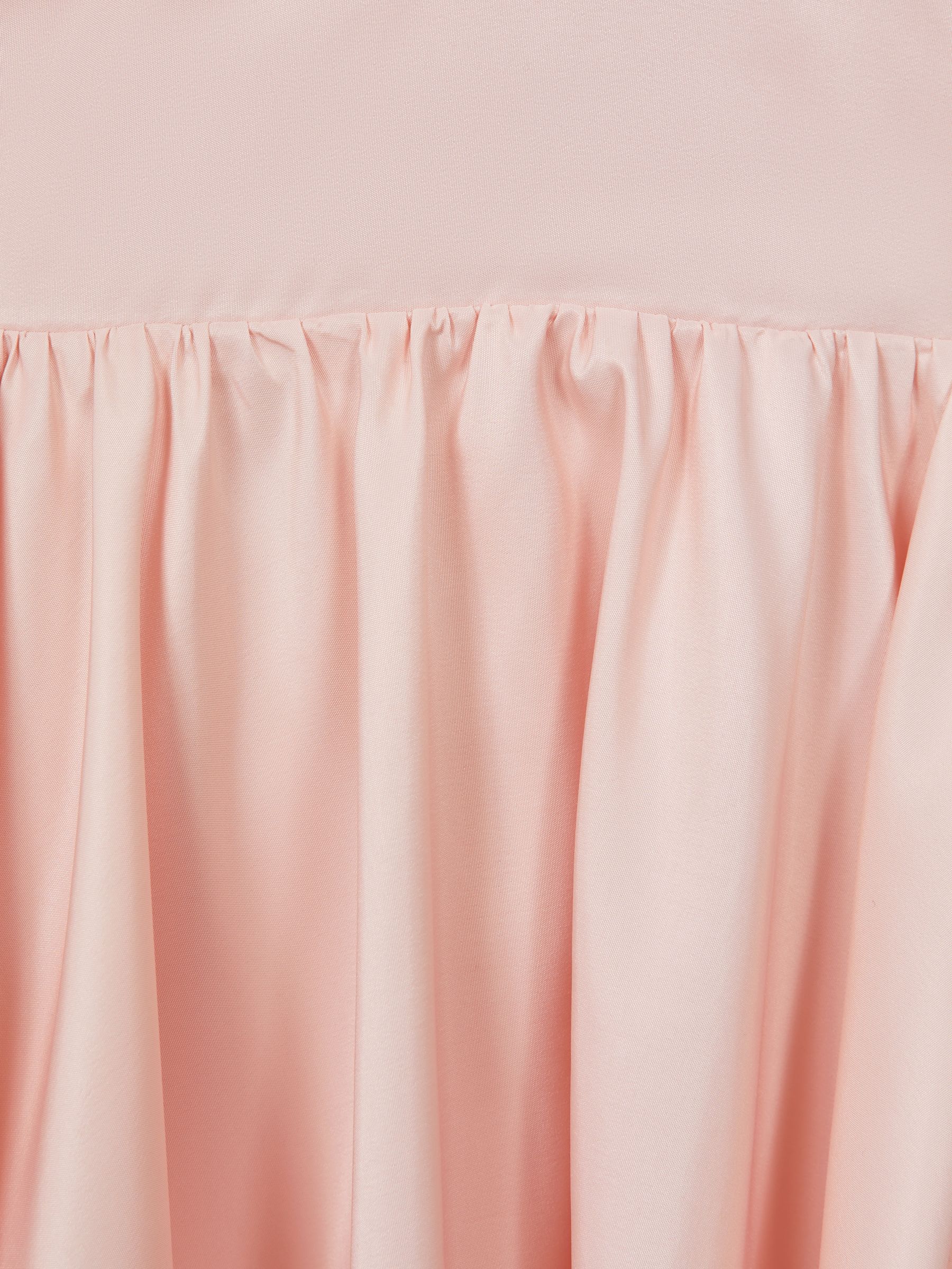 9-13 yrs Mini Puff Sleeve Ruffle Dress in Pink