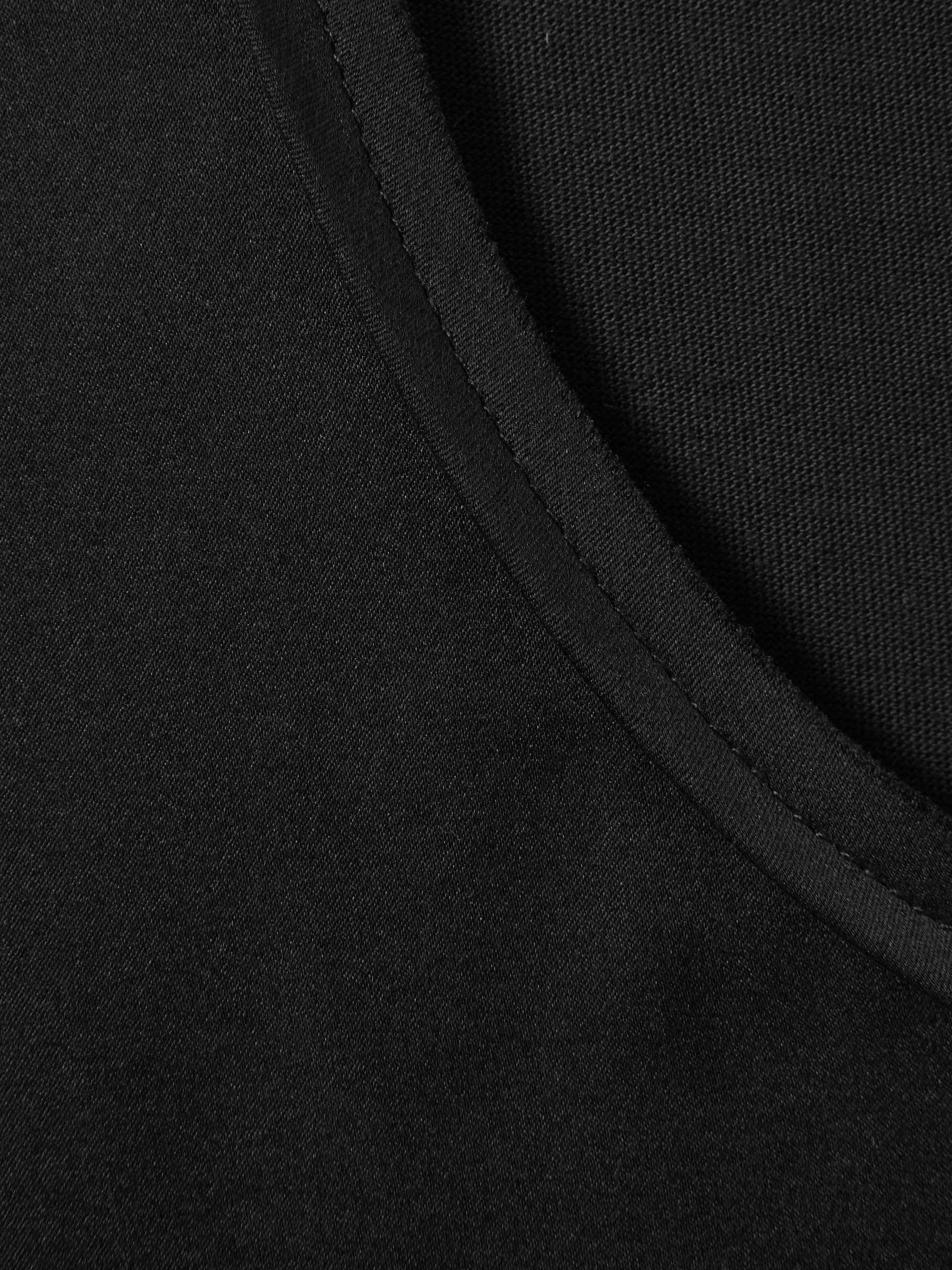 Silk Front Vest in Black