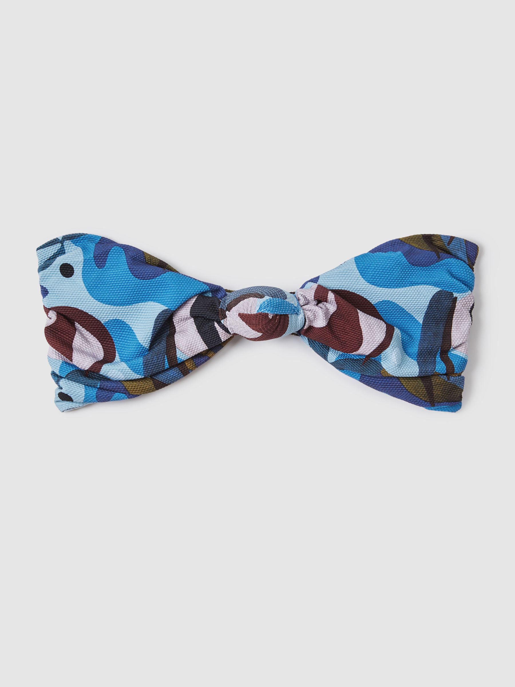 FELLA Bandeau Knot Bikini Top in Blue Multi