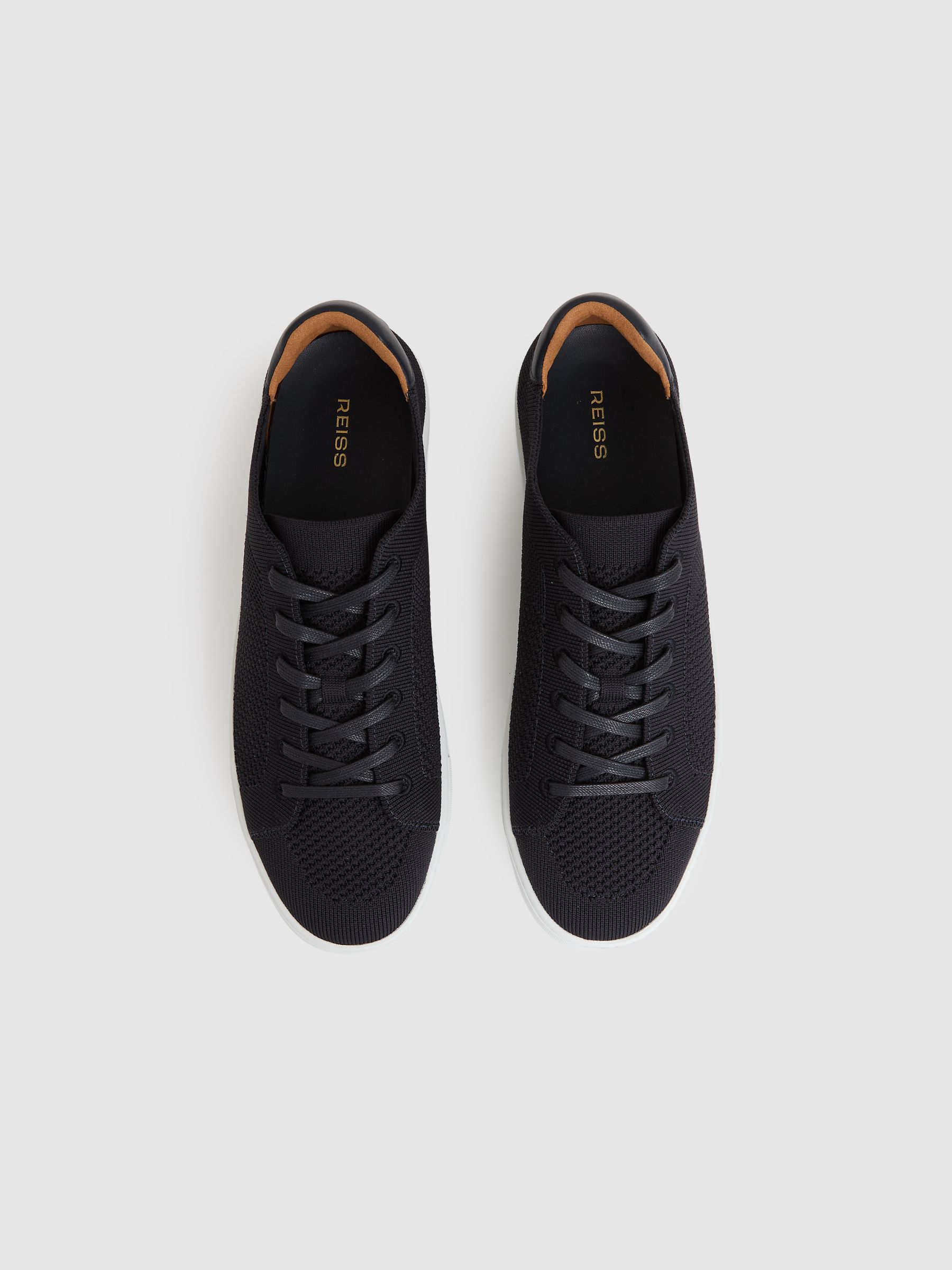 Knitted Low-Top Trainers in Navy