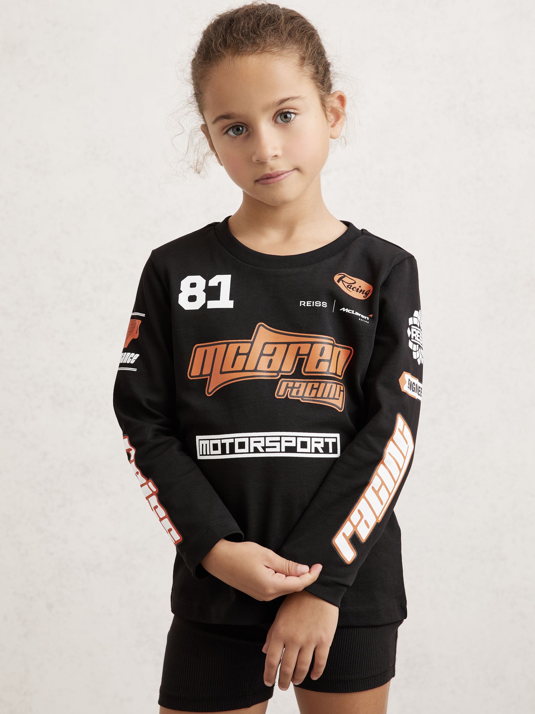 13-14 yrs McLaren F1 Team Cotton Logo T-Shirt Unisex Fit in Black