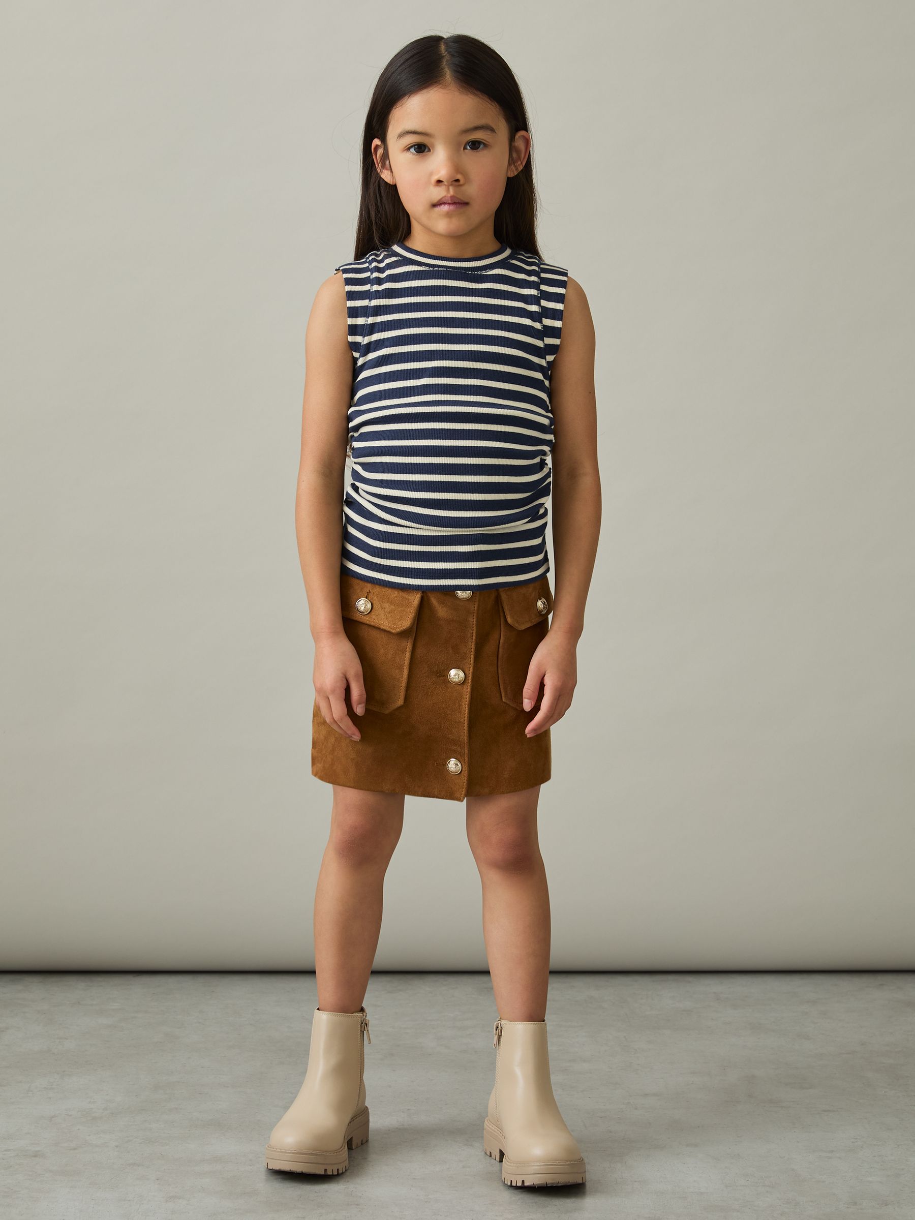 4-9 yrs Ruched Vest Top in Blue