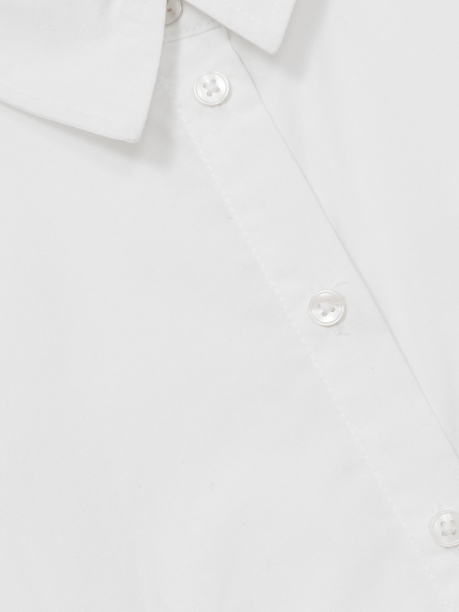 9-13 yrs Cotton-Poplin Button-Down Shirt in White
