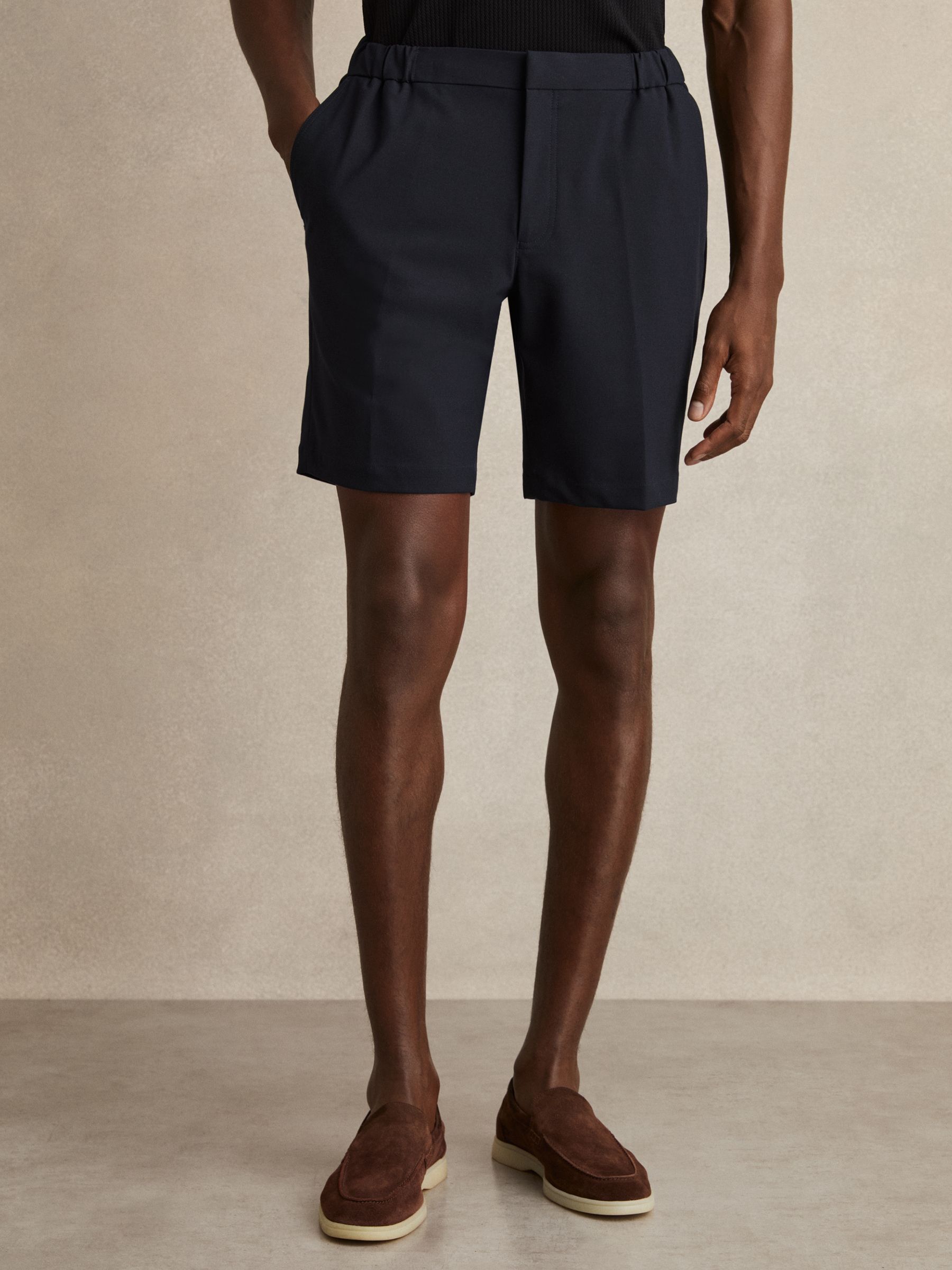 Drawstring Chino Shorts in Navy