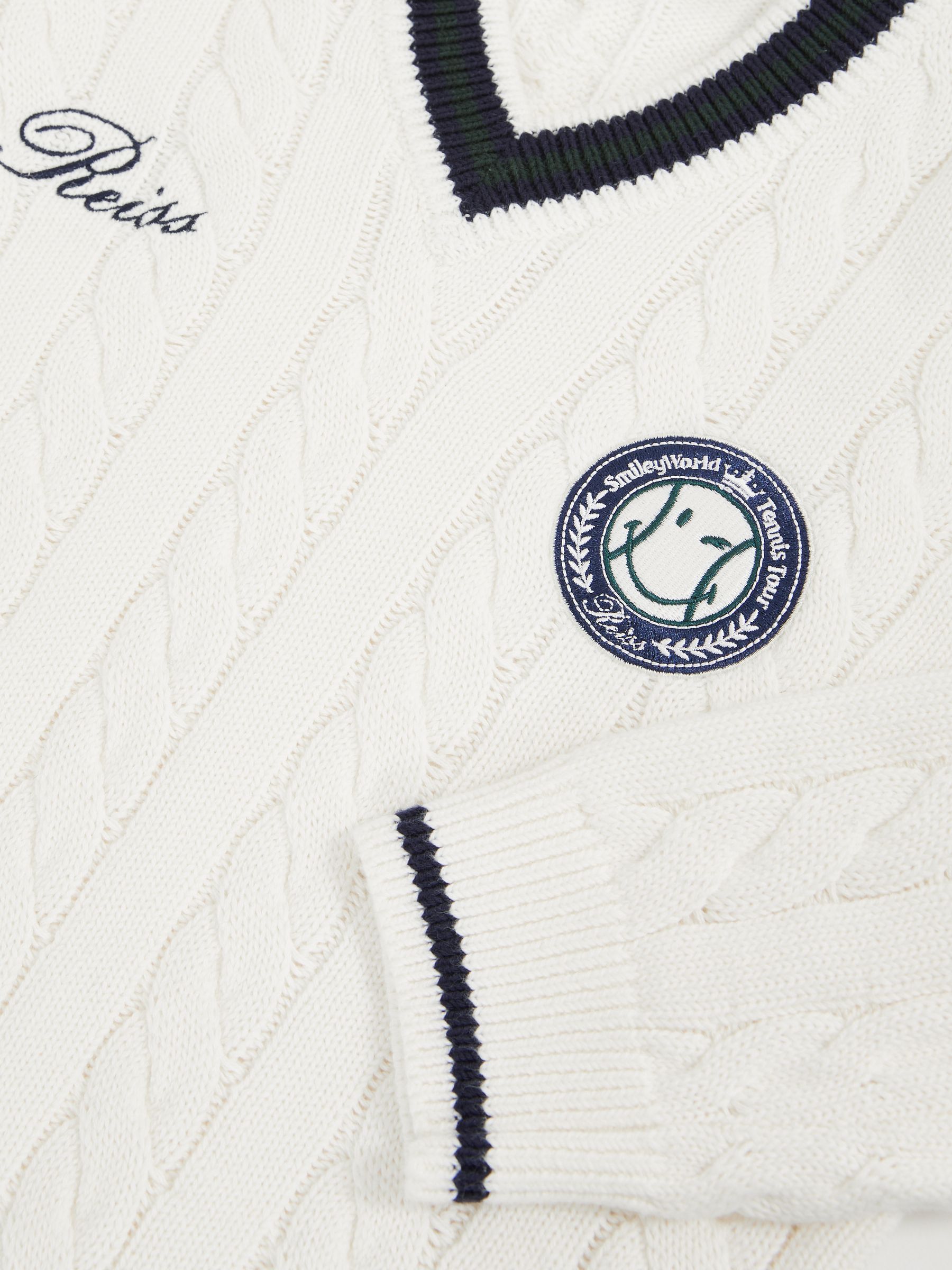 3-9 yrs SmileyWorld | Reiss Cable-Knit Jumper Unisex Fit in Off White