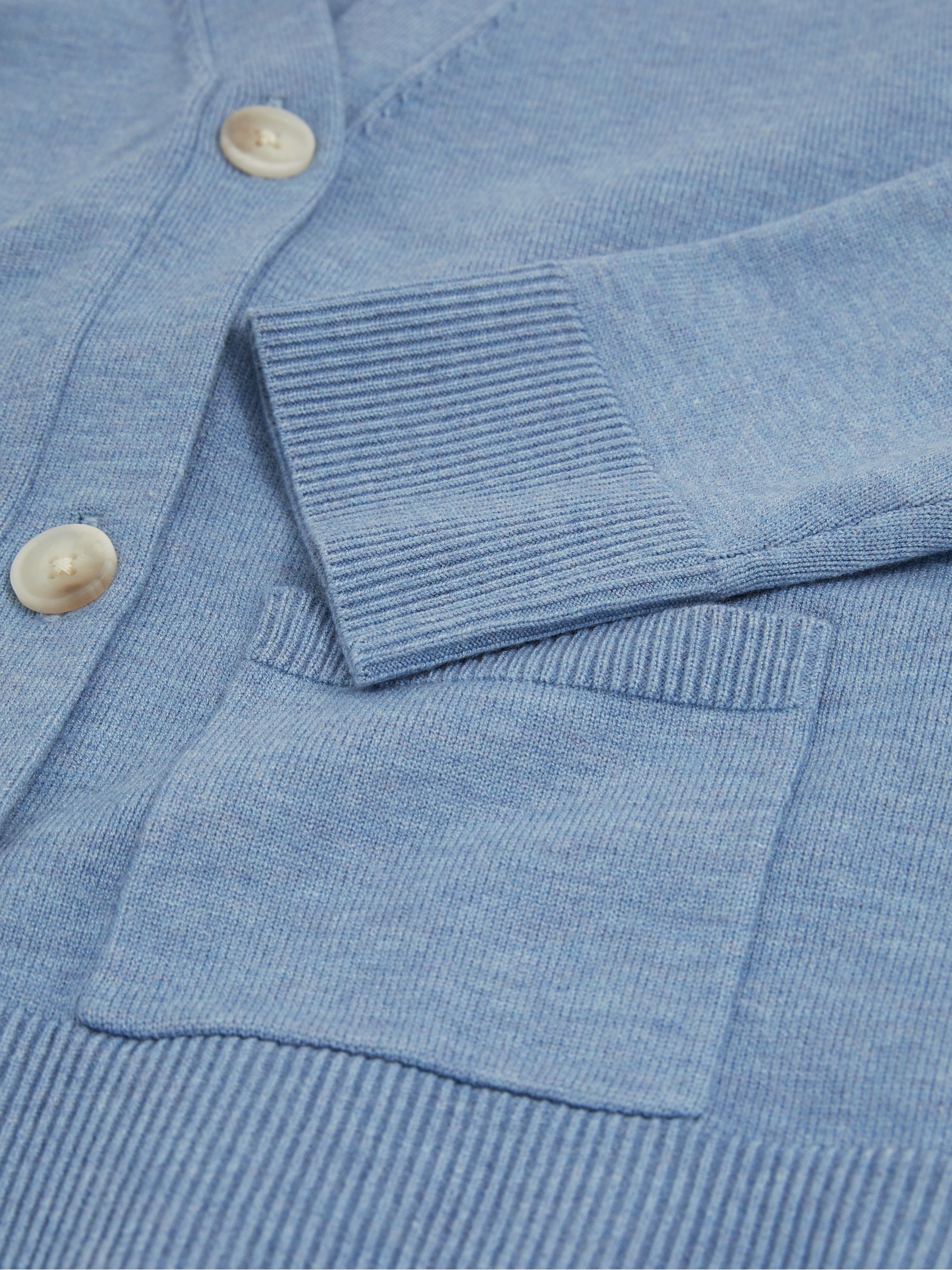 13-14 yrs Compact Knit Top And Cardigan Set in Blue