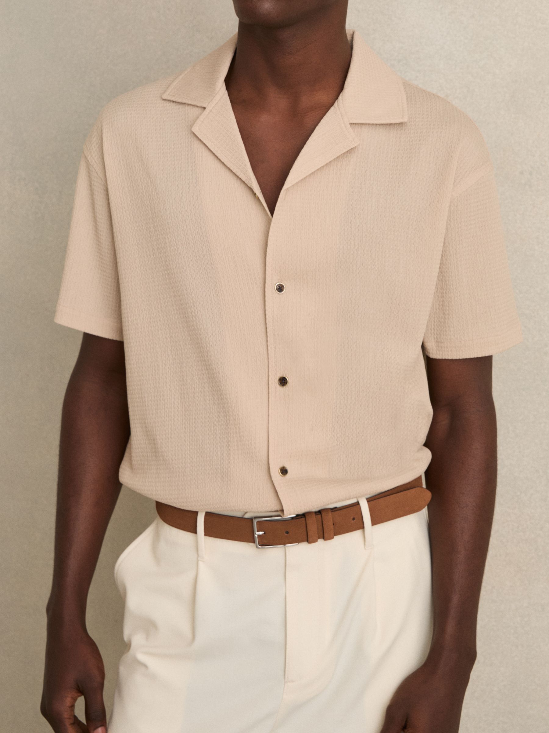 Suede Belt in Light Tan