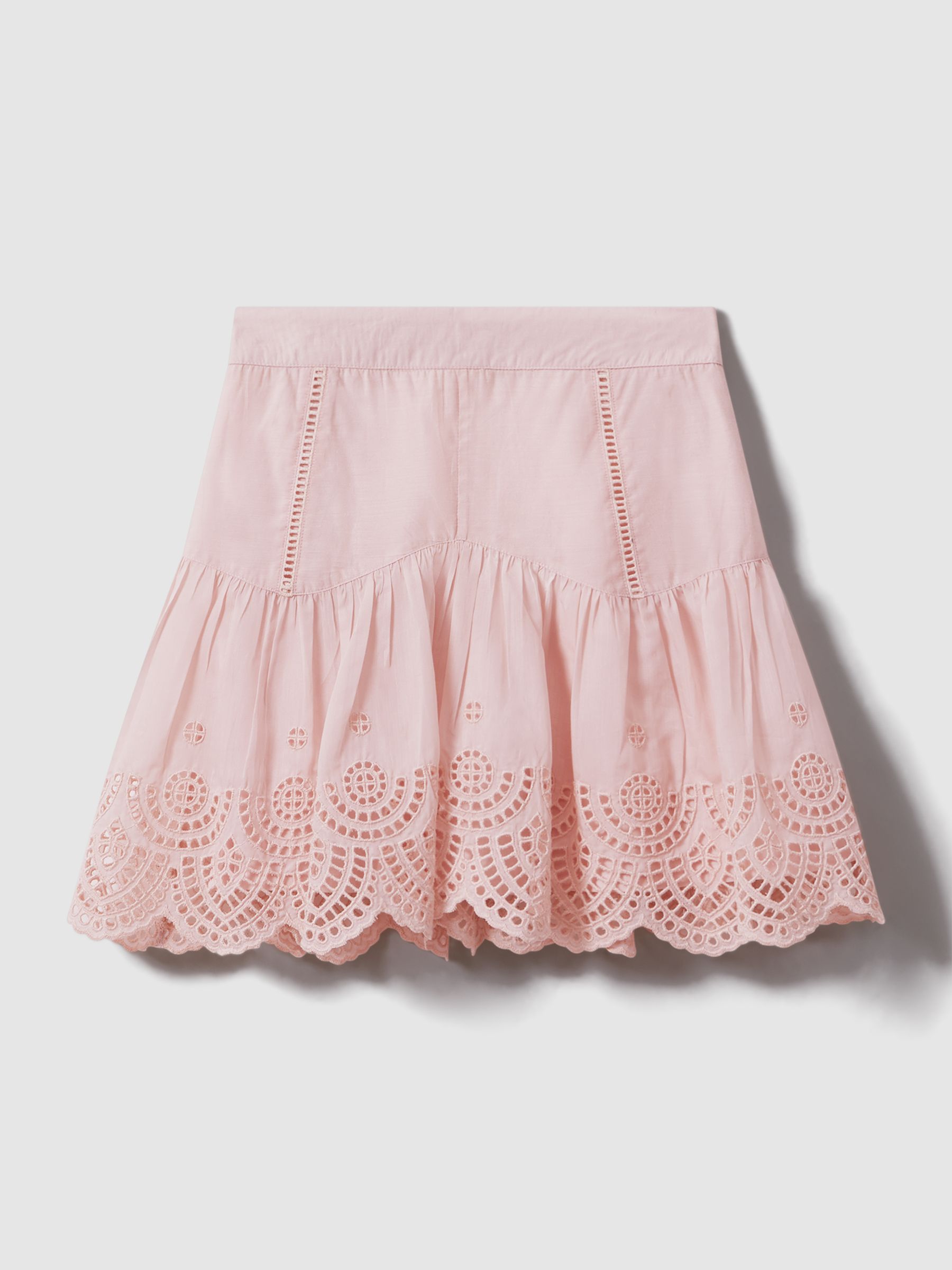 Senior Broderie Skirt in Pink