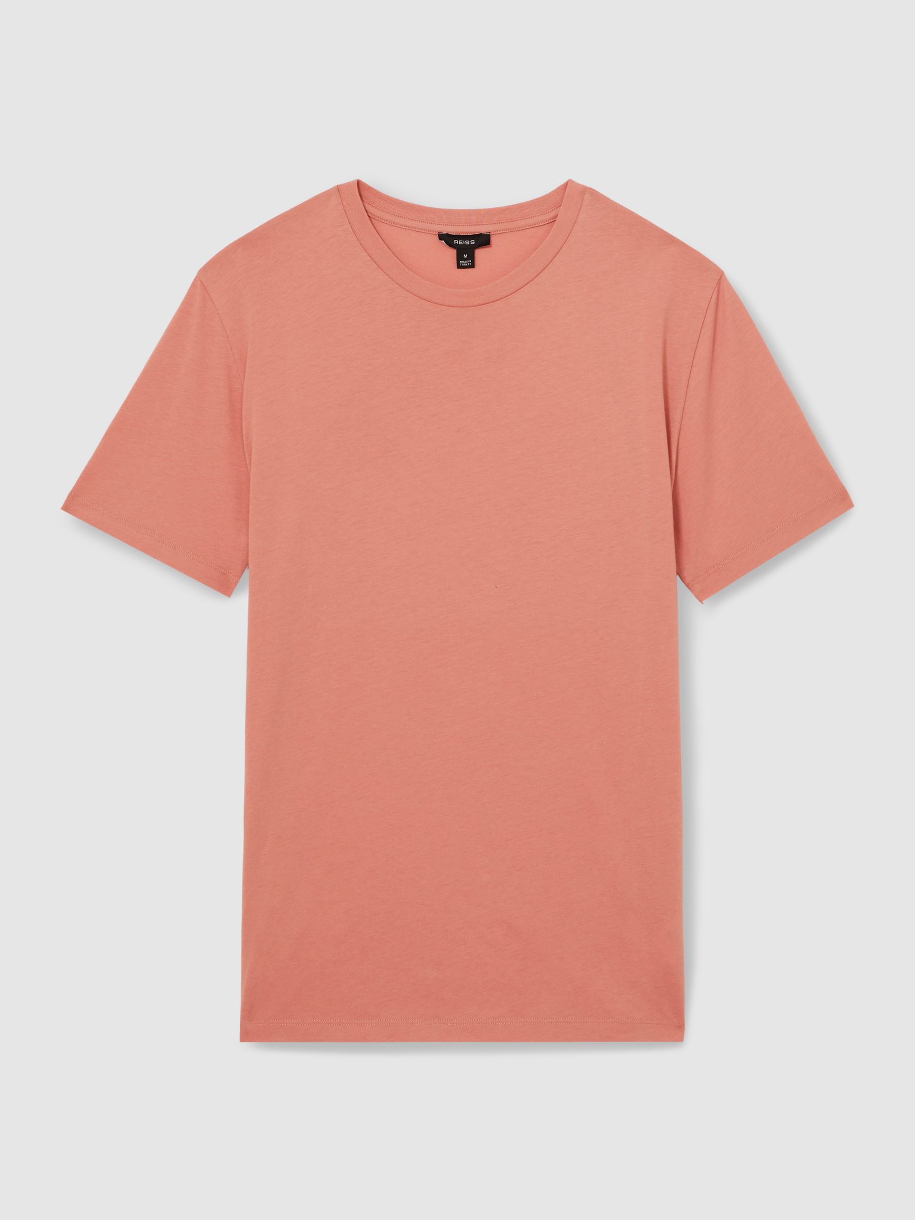 Crew Neck T-Shirt in Salmon Pink