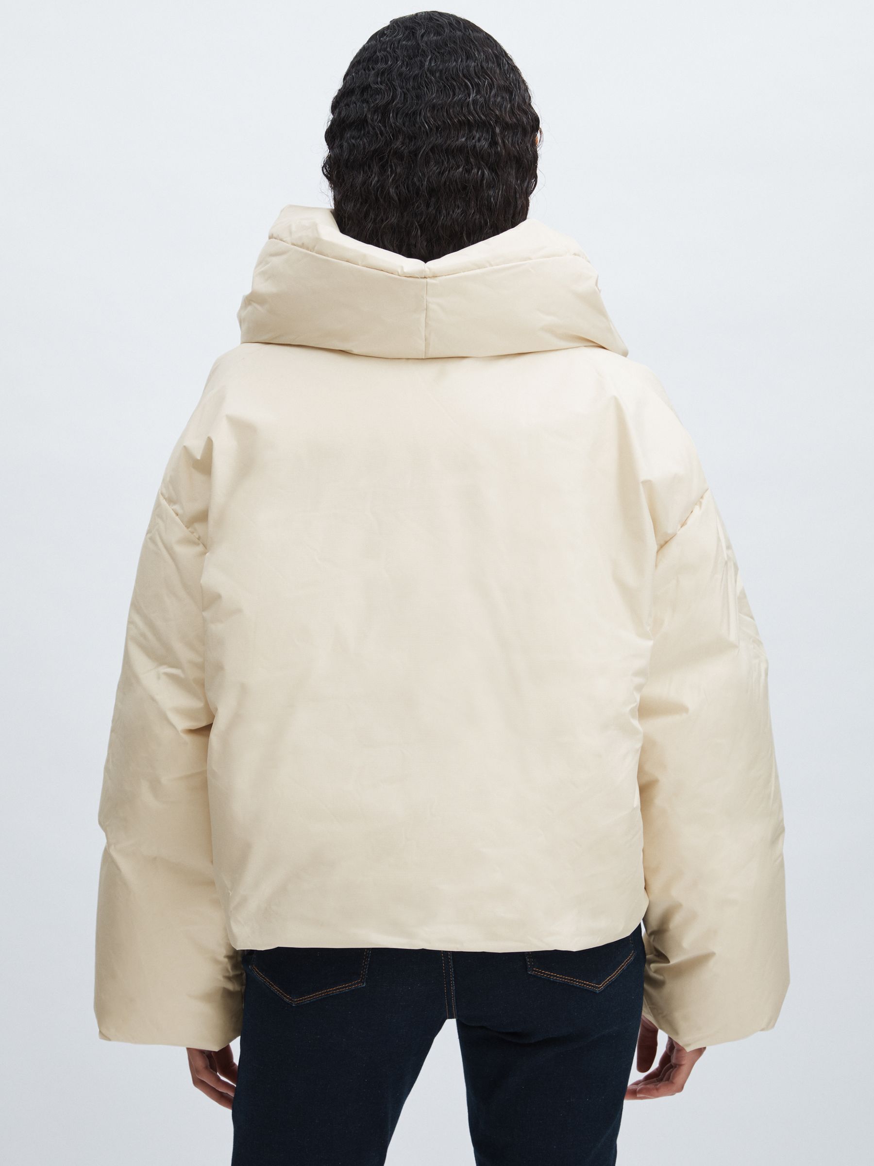 Meotine Oversized Puffer Jacket in Cream