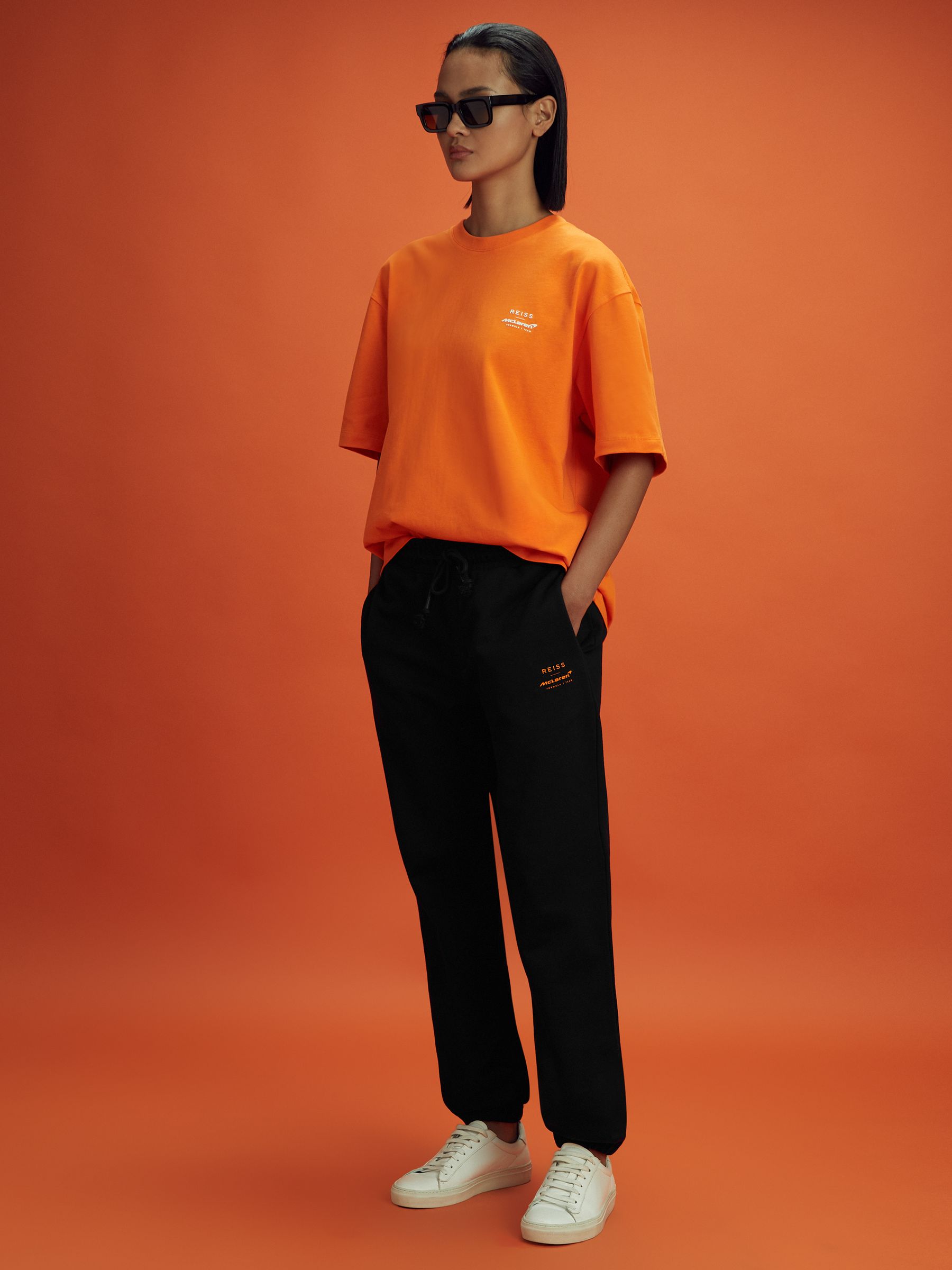 McLaren F1 Cotton Drawstring Joggers in Black