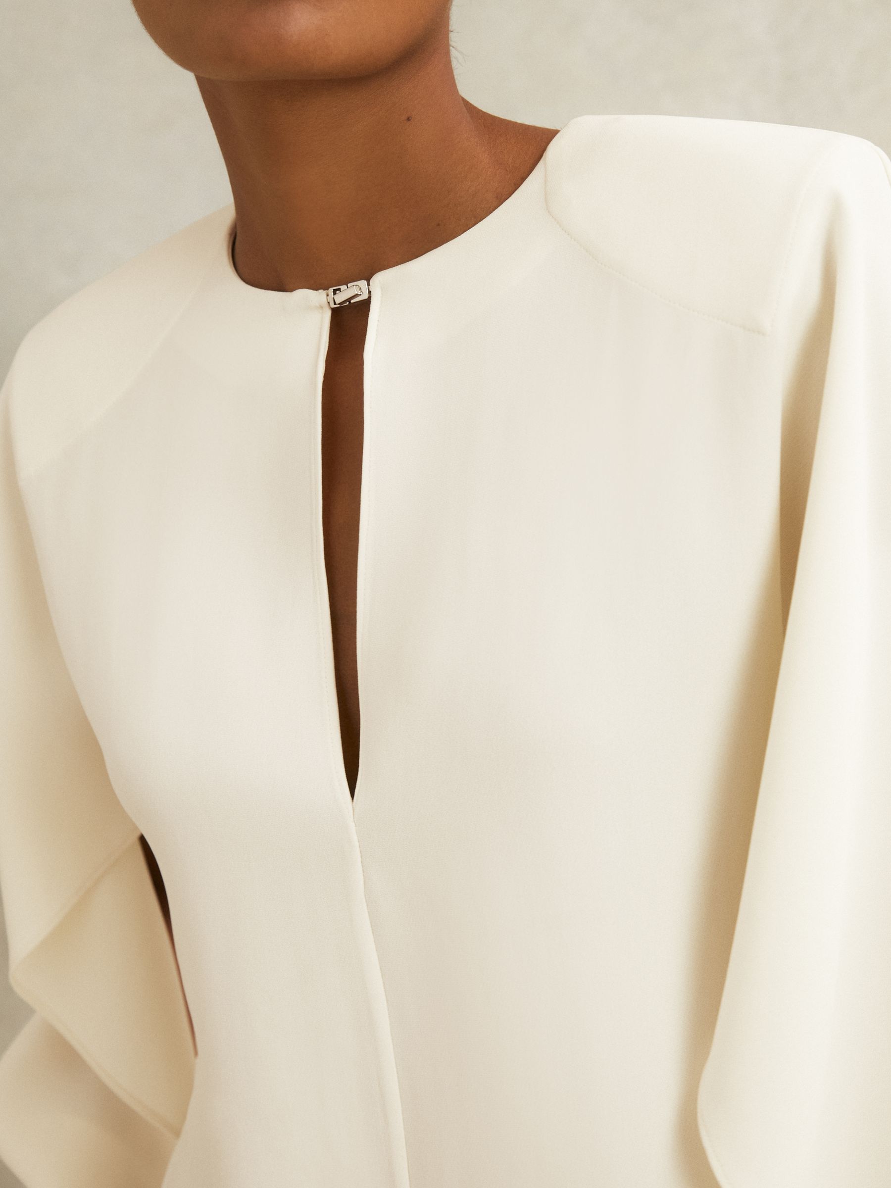 Atelier Crepe Turn-Lock Top in Cream