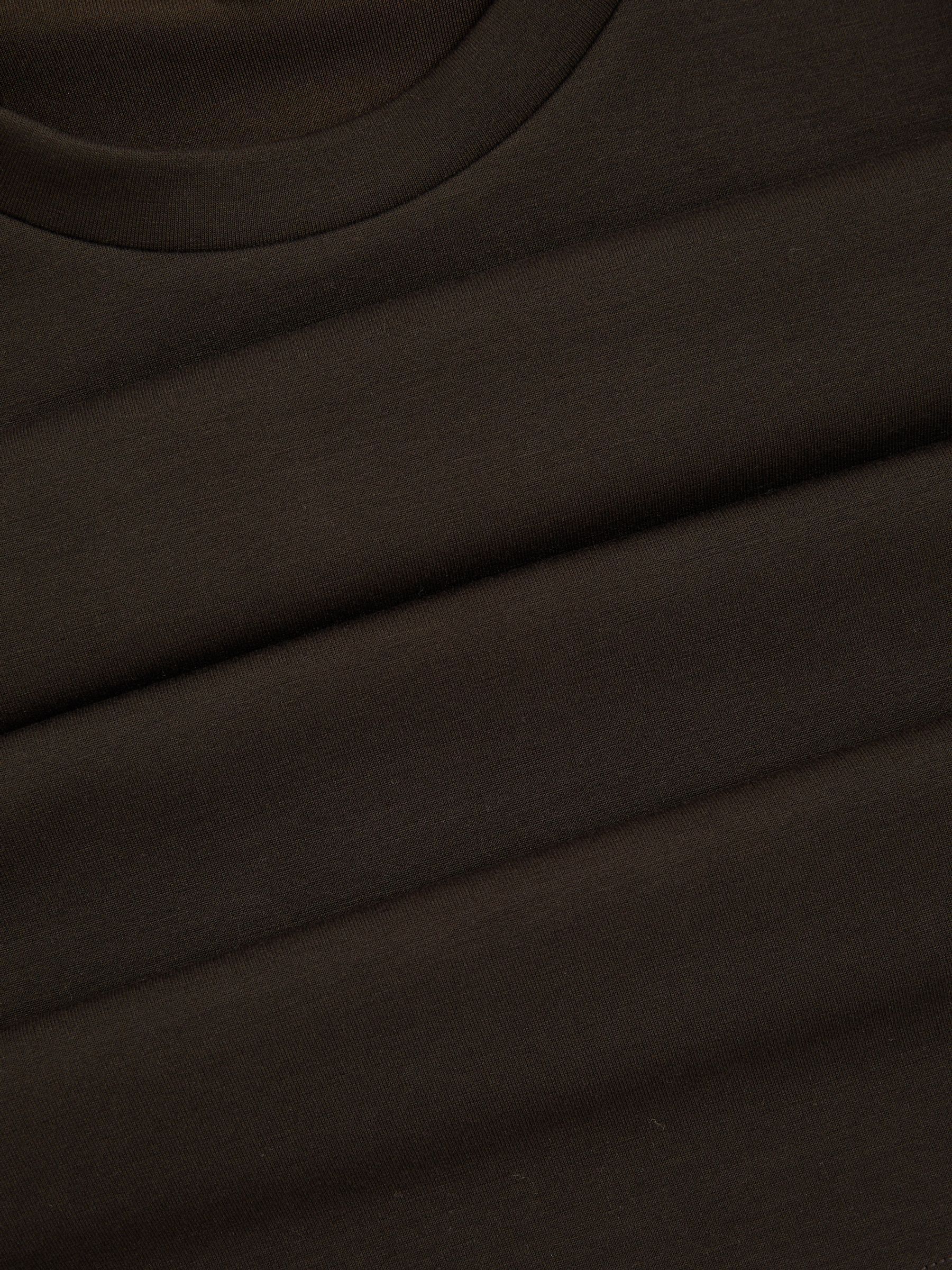 Interlock Jersey Crew Neck T-Shirt in Chocolate Brown