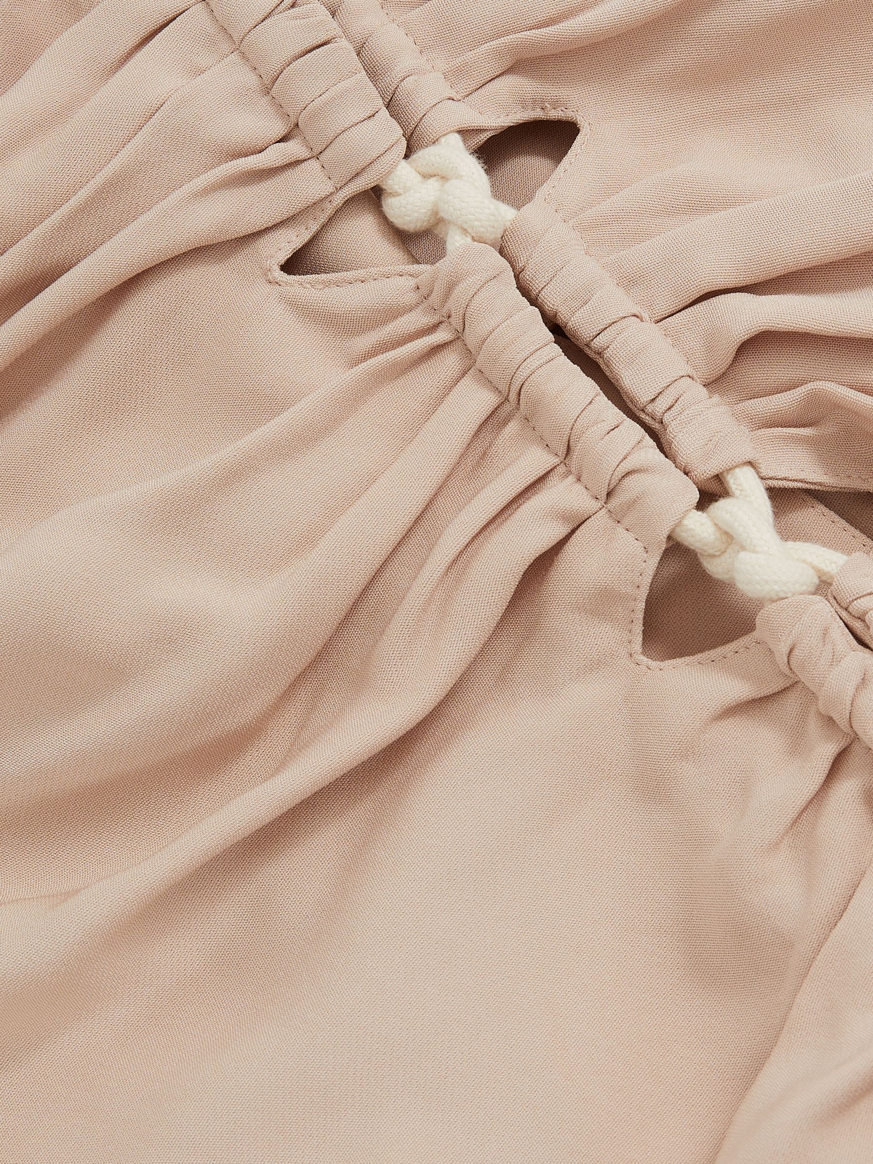 Atelier Cut-Out Rope-Cord Maxi Dress in Neutral