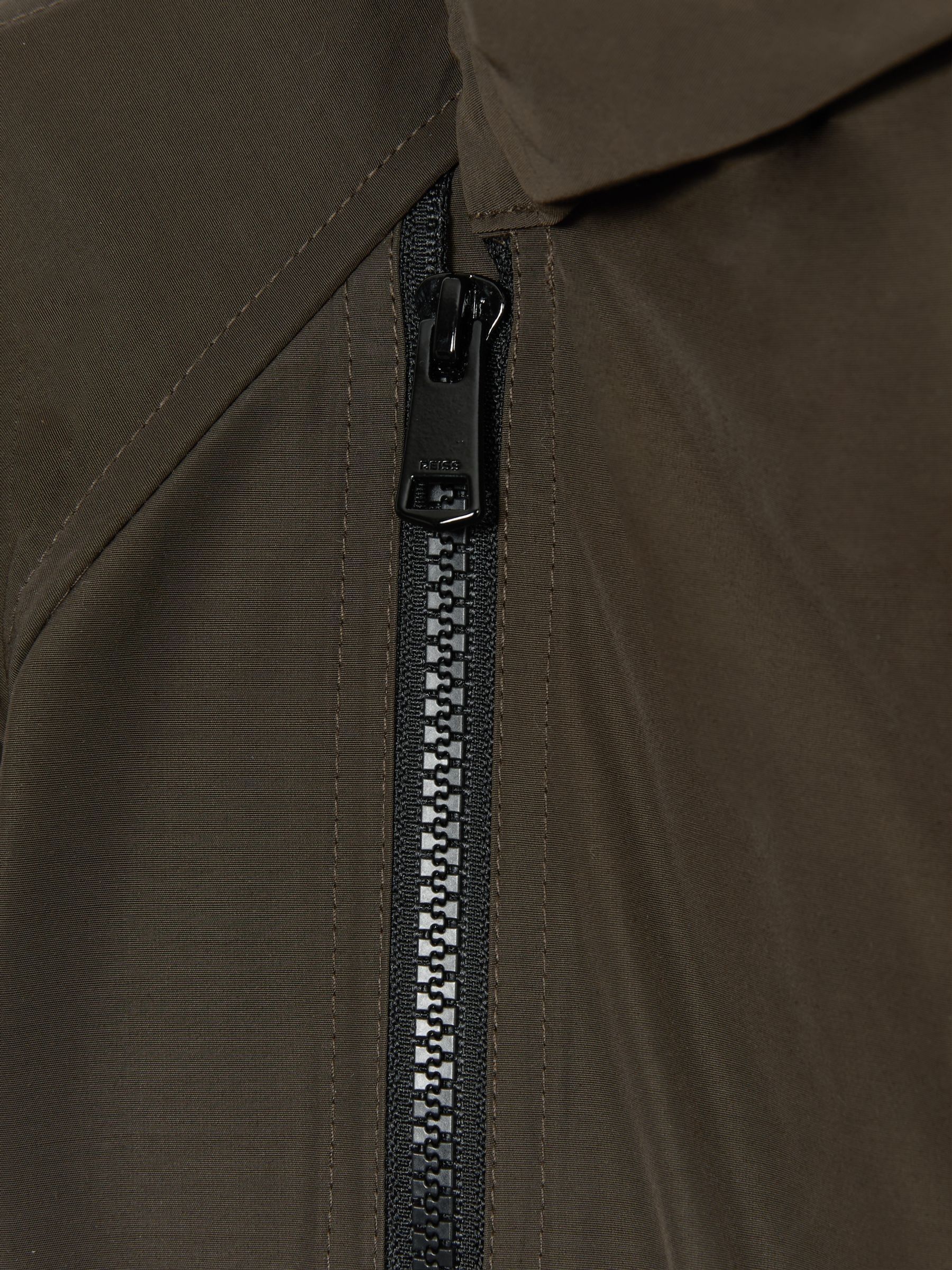 Atelier Zipped-Shell Coat in Khaki