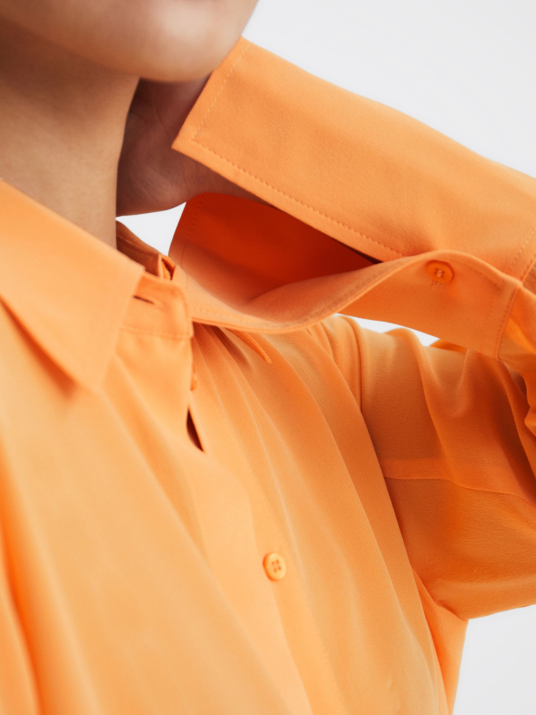 Silk Shirt in Orange