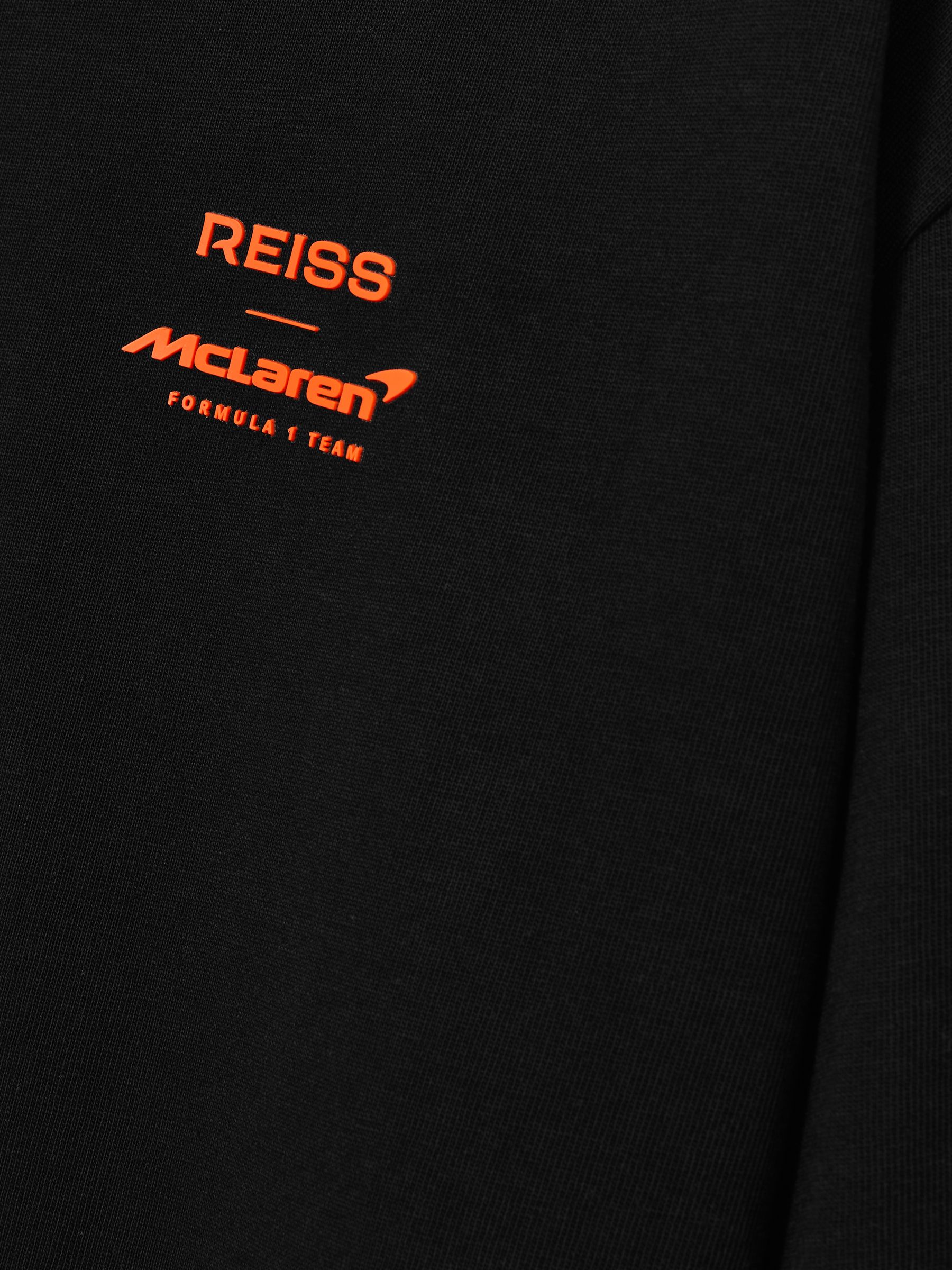 Unisex Fit McLaren F1 Team Tyre-Print T-Shirt in Black