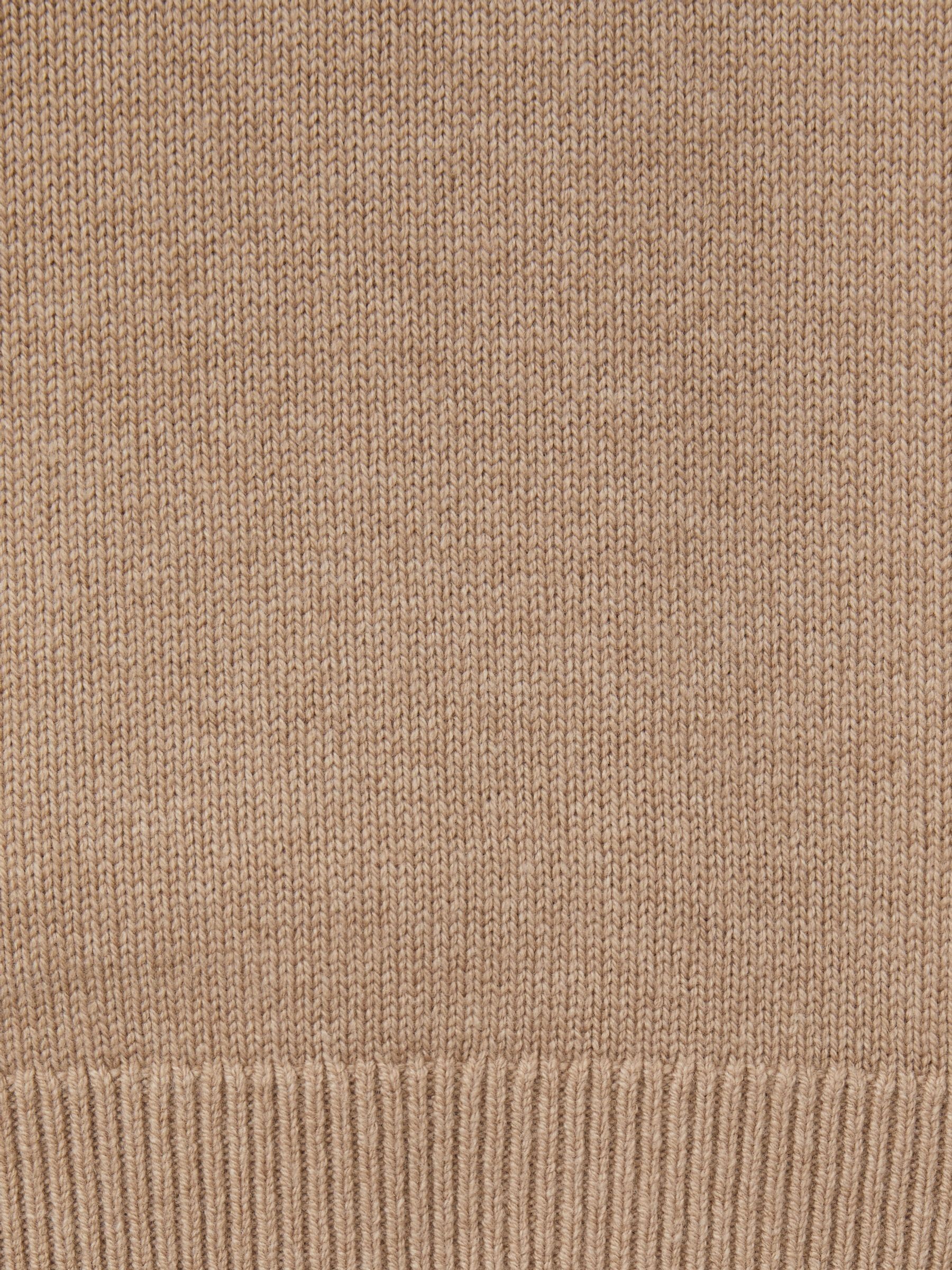 Wool-Blend Raglan-Sleeve Jumper in Camel Brown