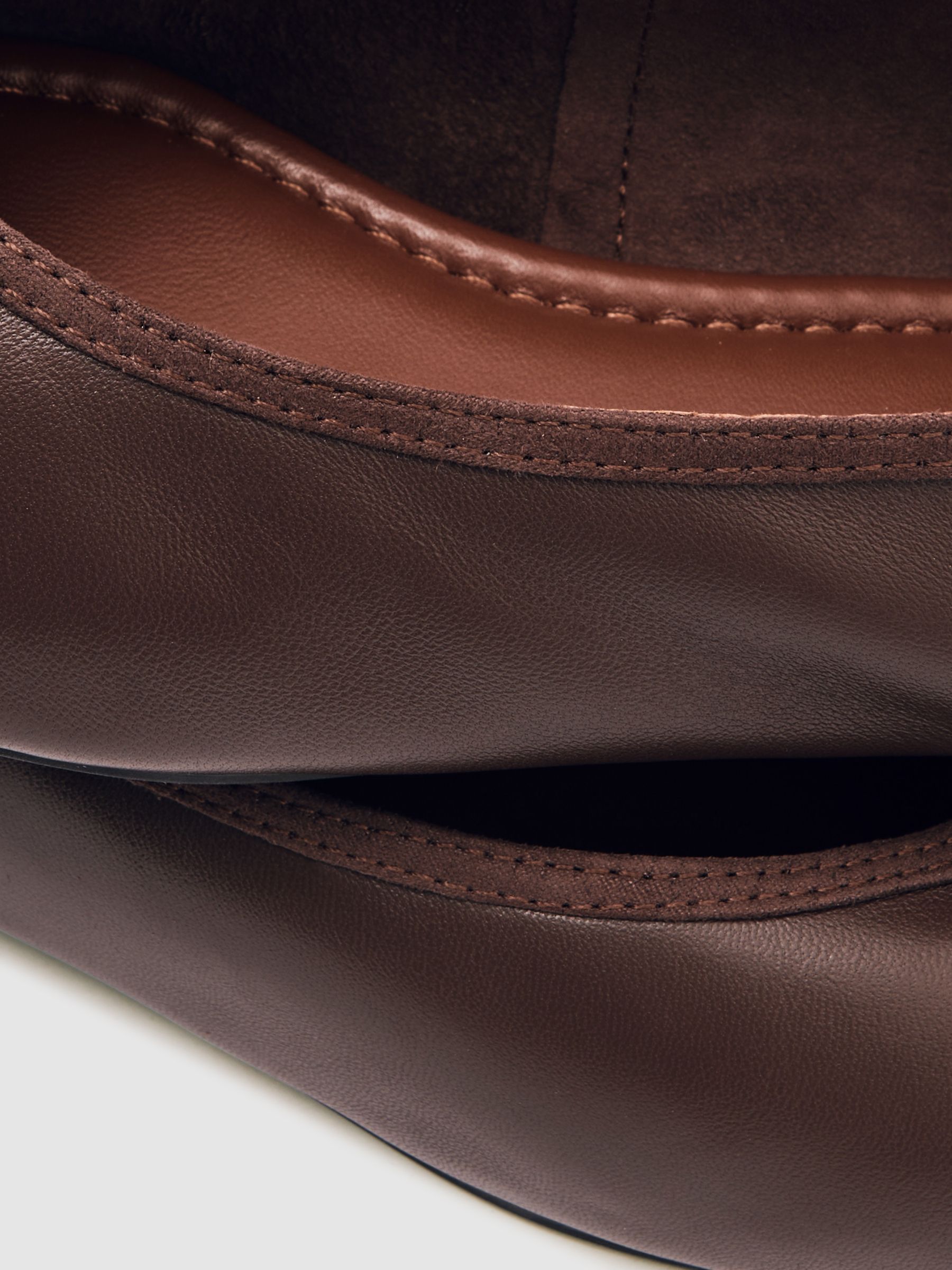 Nappa Leather Ballet Flats in Brown