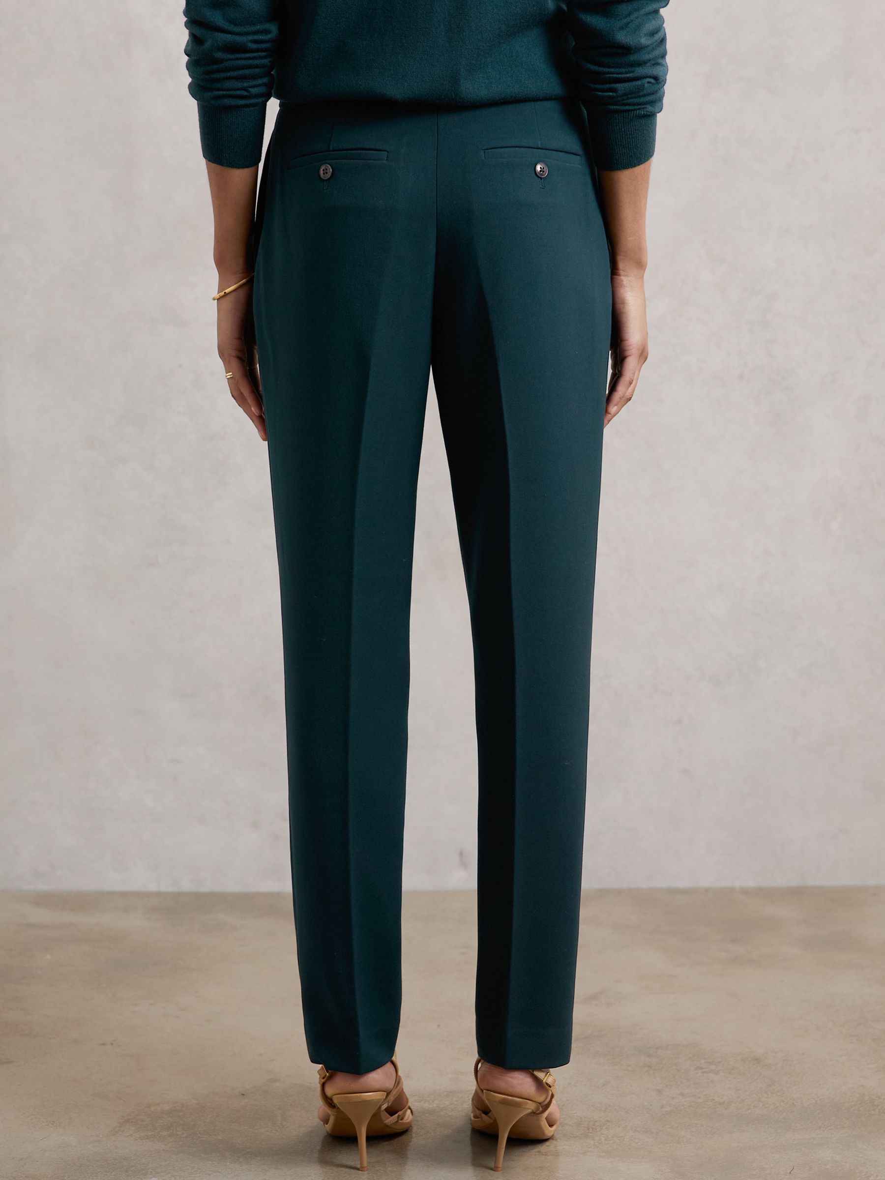 Slim Fit Suit Trousers in Teal