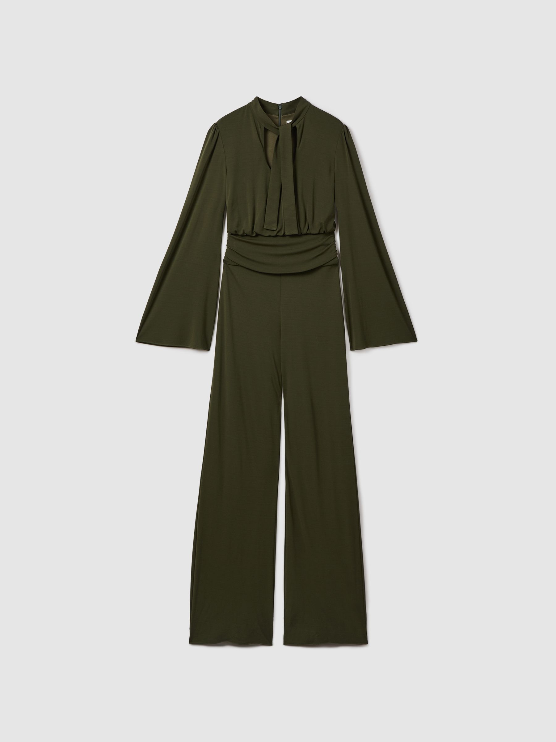 Halston Seaweed Wide Leg Jumpsuit in Seaweed