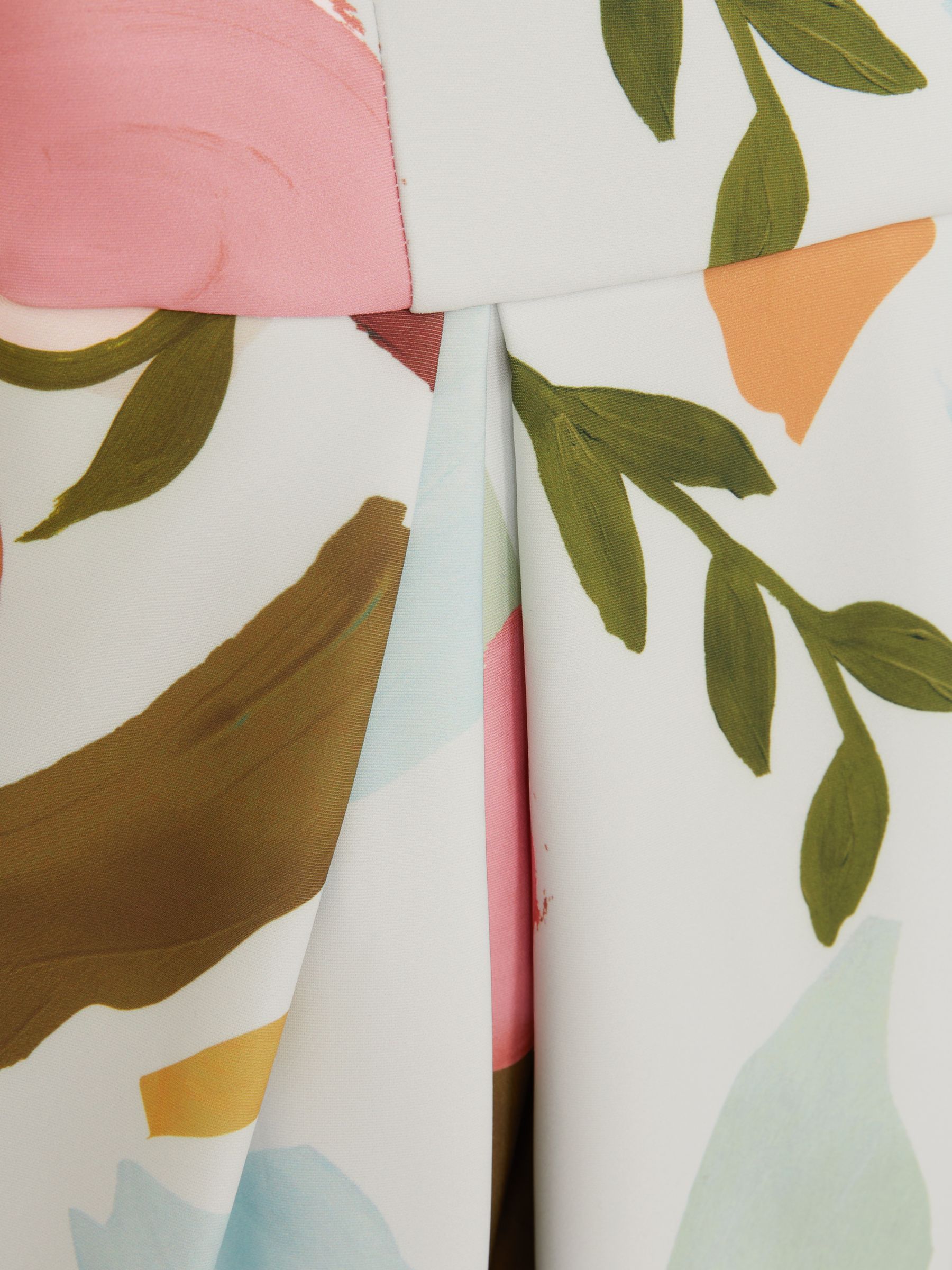 4-9 yrs Abstract Floral Scuba Dress in Multi