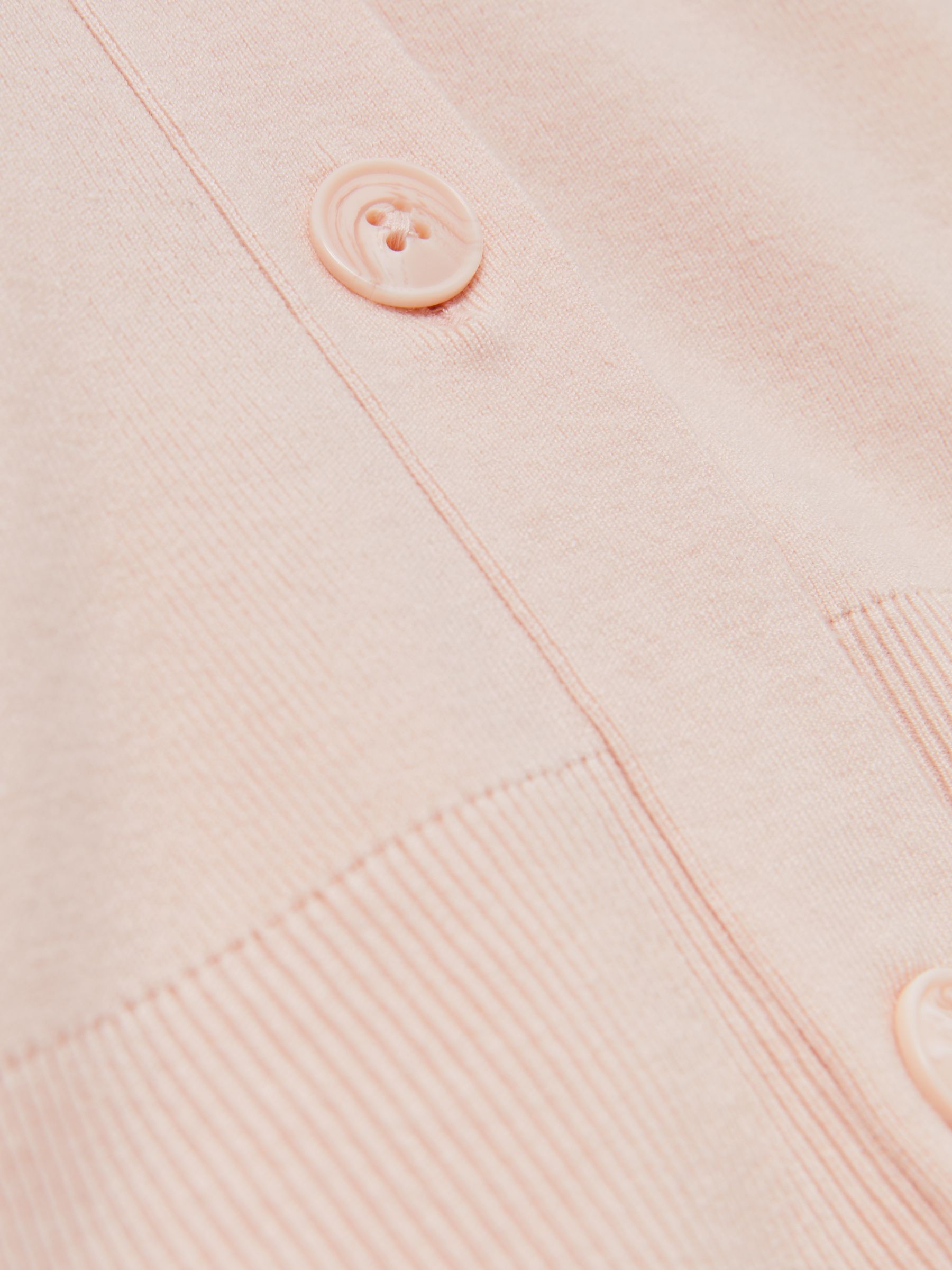 Lyocell Blend V-Neck Cardigan in Pink