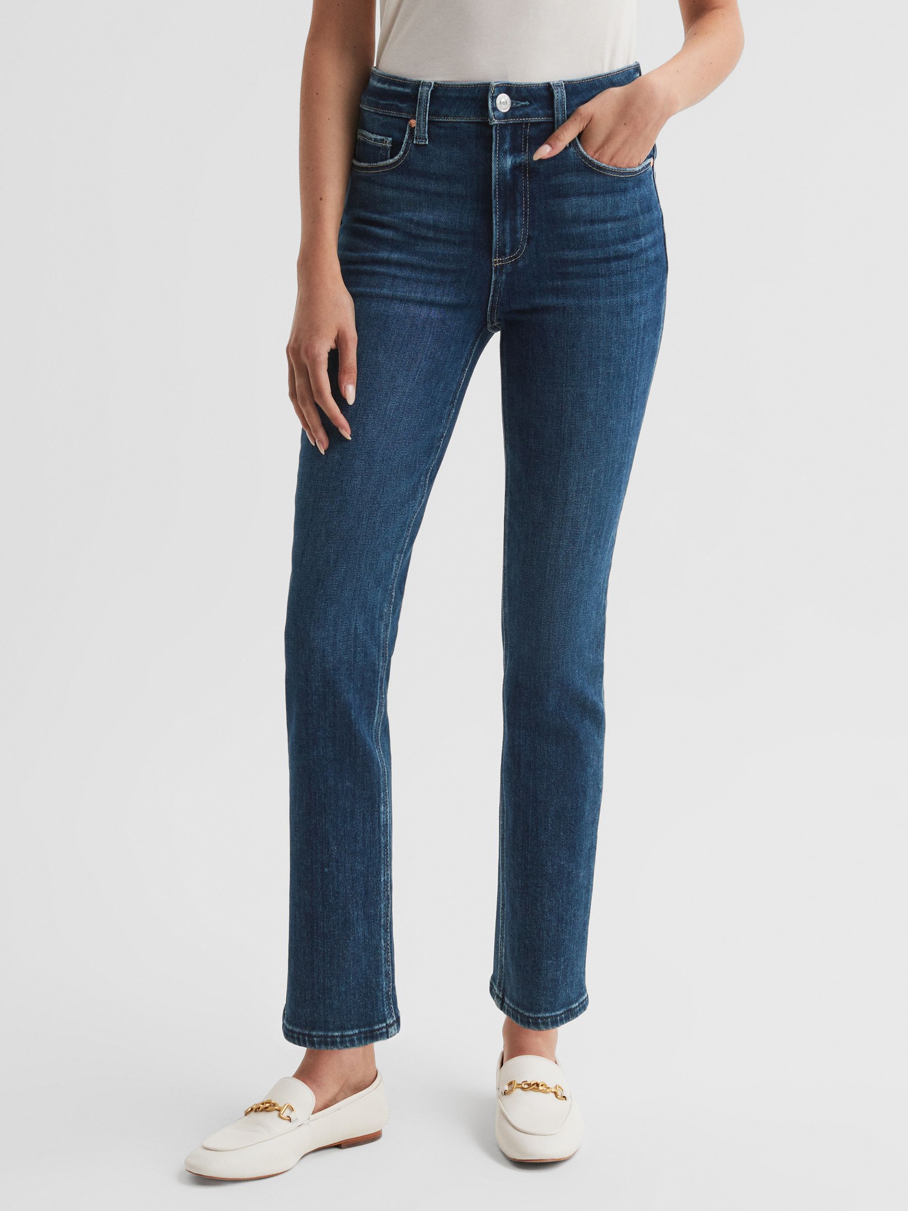 Paige High Rise Cropped Jeans in Soleil