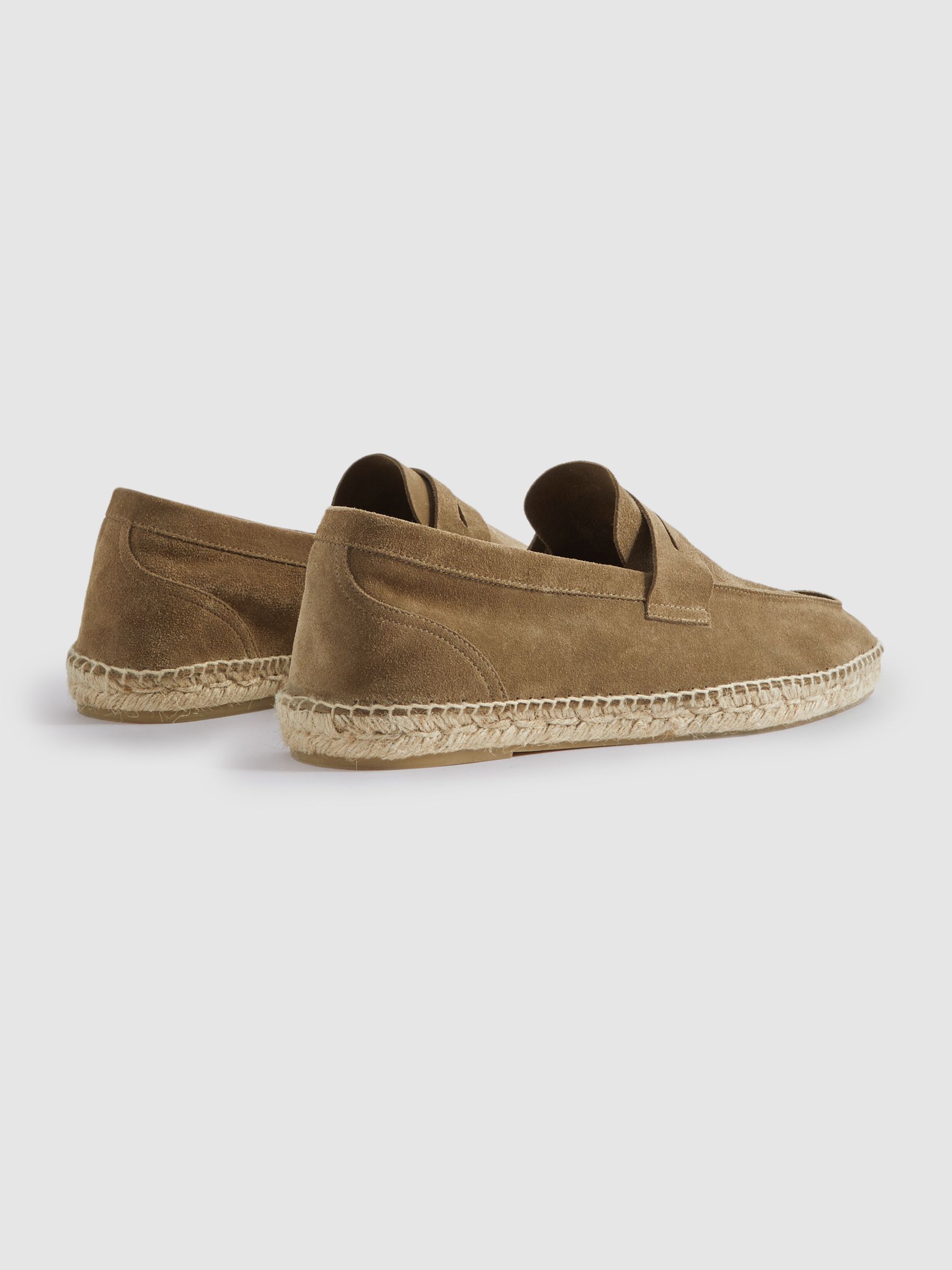 Suede Espadrilles in Stone