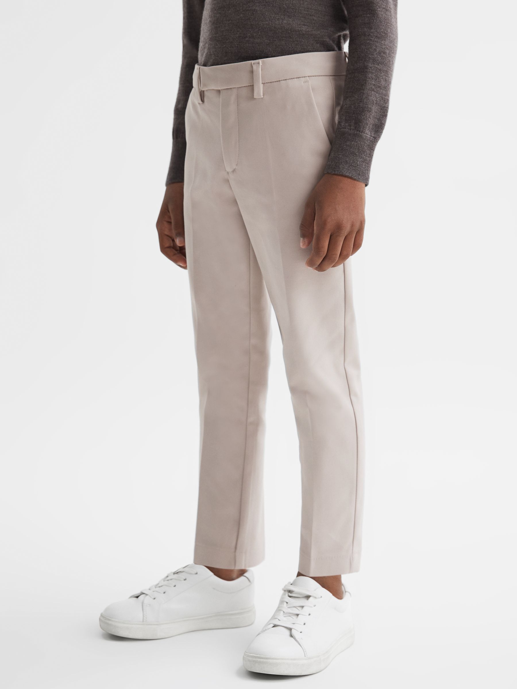 9-14 yrs Slim Fit Tapered Chinos in Stone