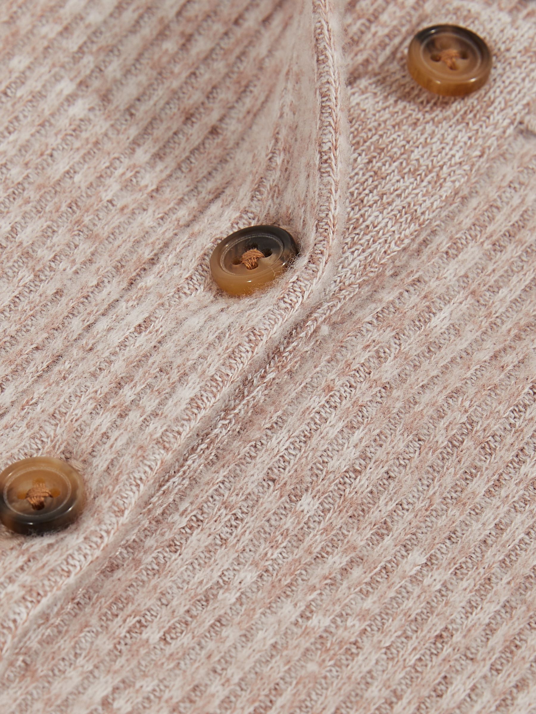 9-13 yrs Rib-Knit Button-Placket Vest in Mink