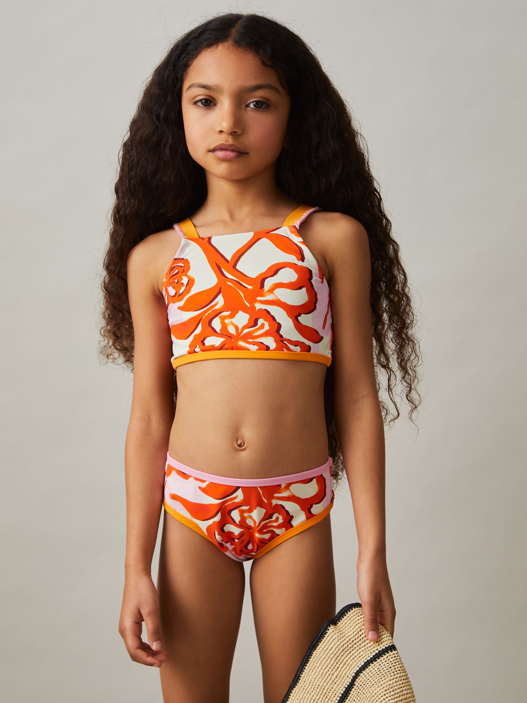 4-9 yrs Floral-Print Bikini Bottoms in Pink Print