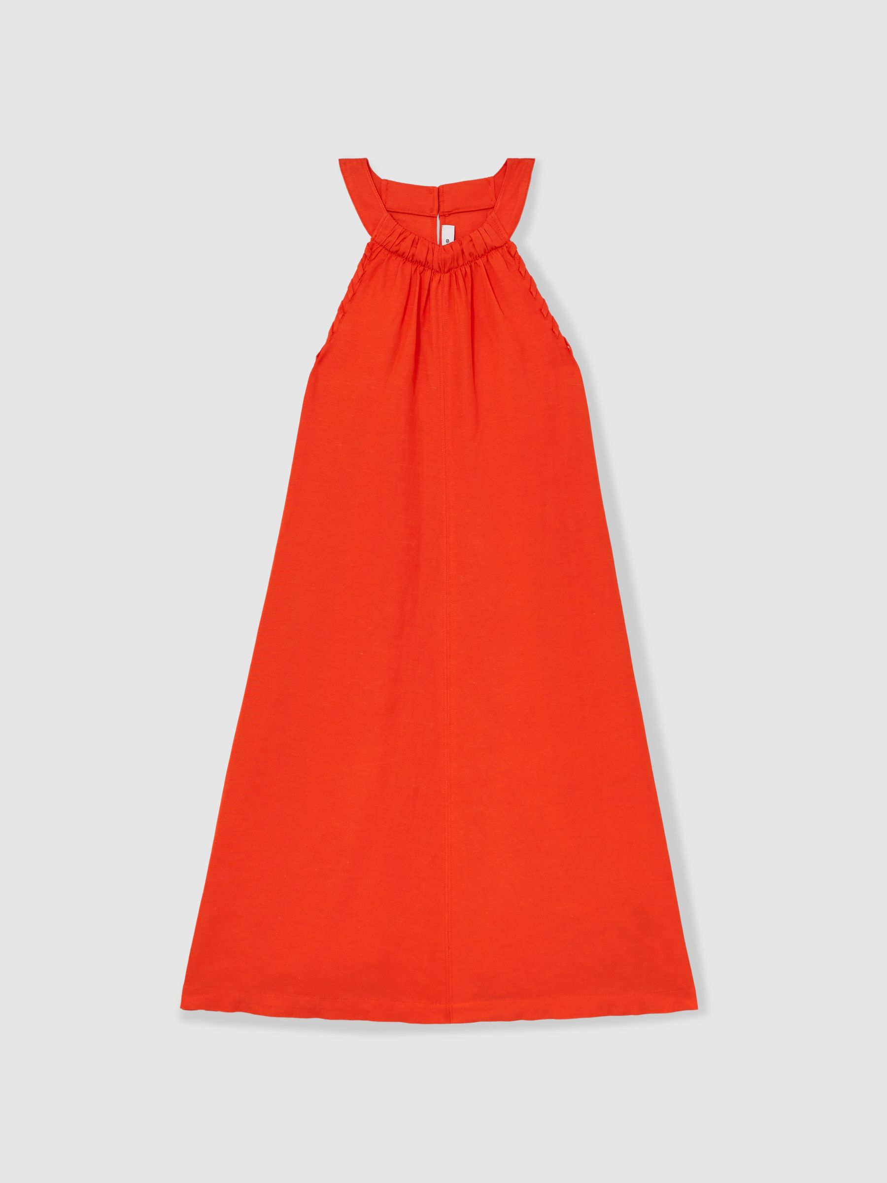 9-13 yrs Whipstitch Sleeveless Midi Dress in Red