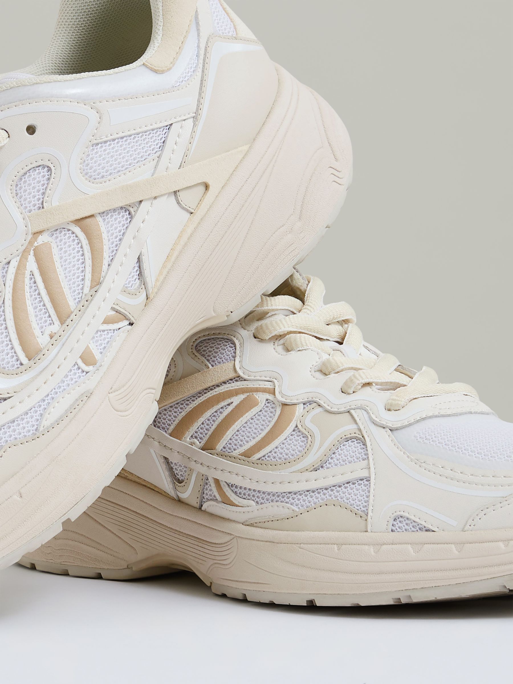 Nubuck and Mesh Trainers in White