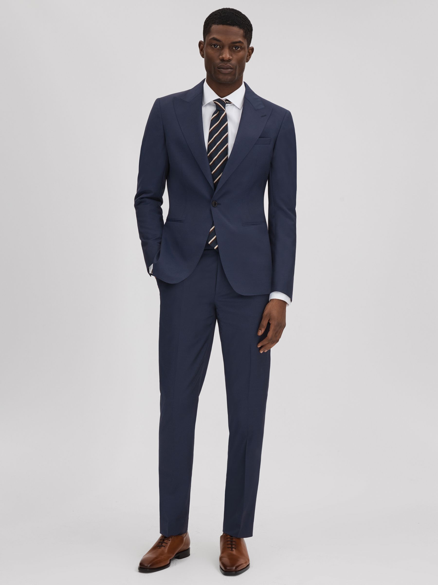 Destiny Navy Wool Single Breasted Regular Fit Blazer