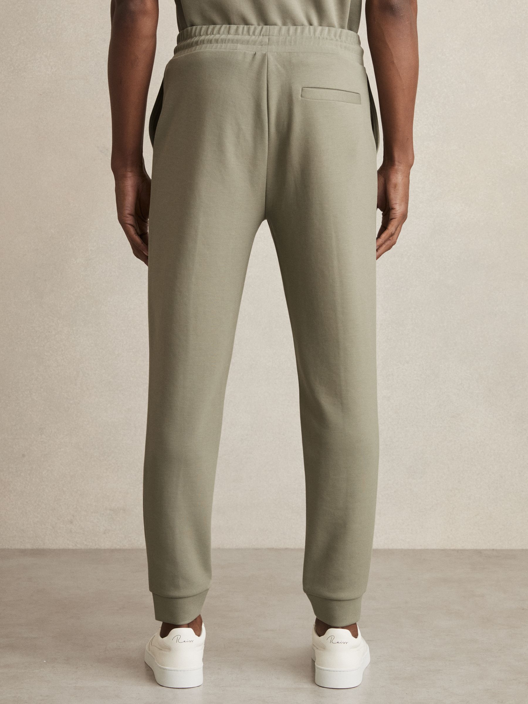 Stretch Jersey Tailored Joggers in Sage