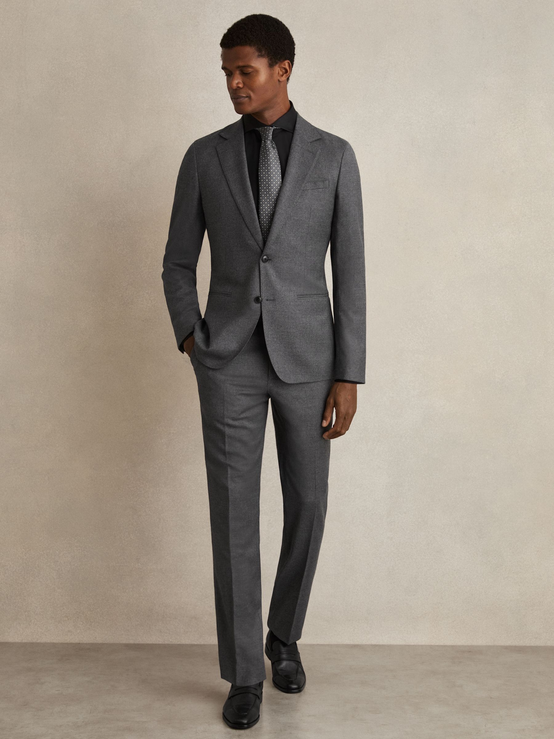 Slim Fit Cotton-Twill Two-Fold Shirt Slim-Fit in Black