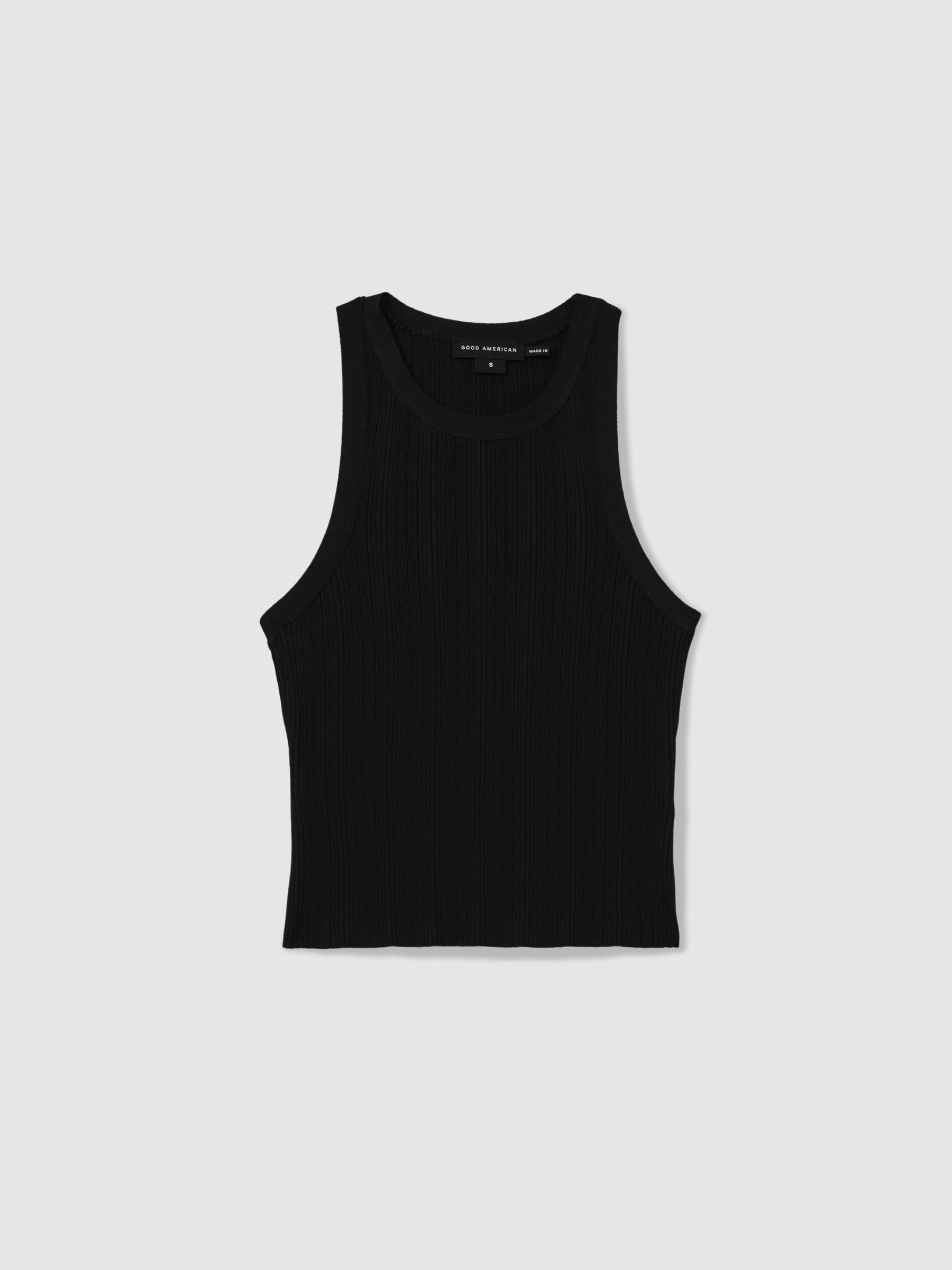 Good American Ribbed Vest in Black