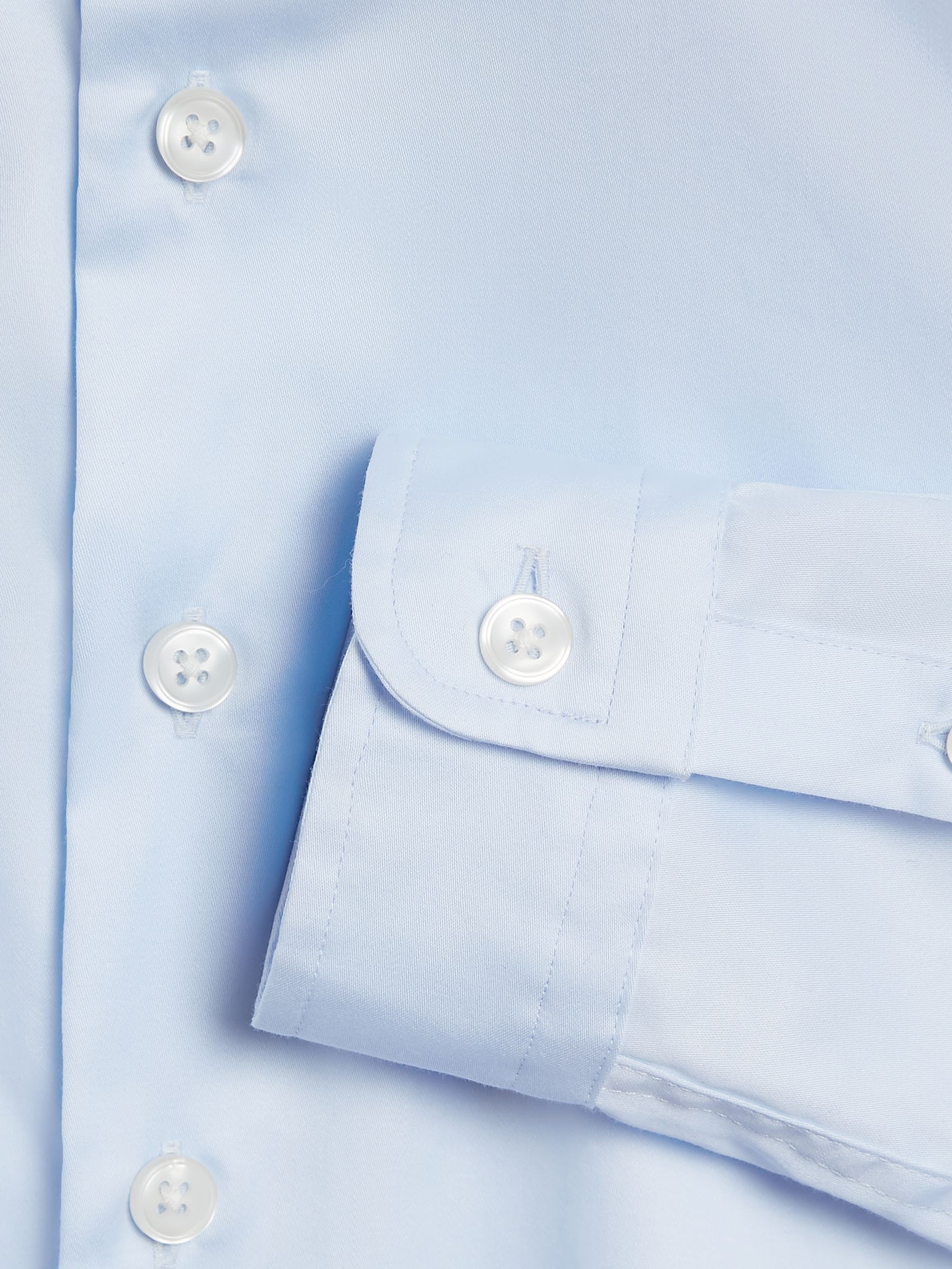 4-9 yrs Slim-Fit Cotton Shirt in Soft Blue