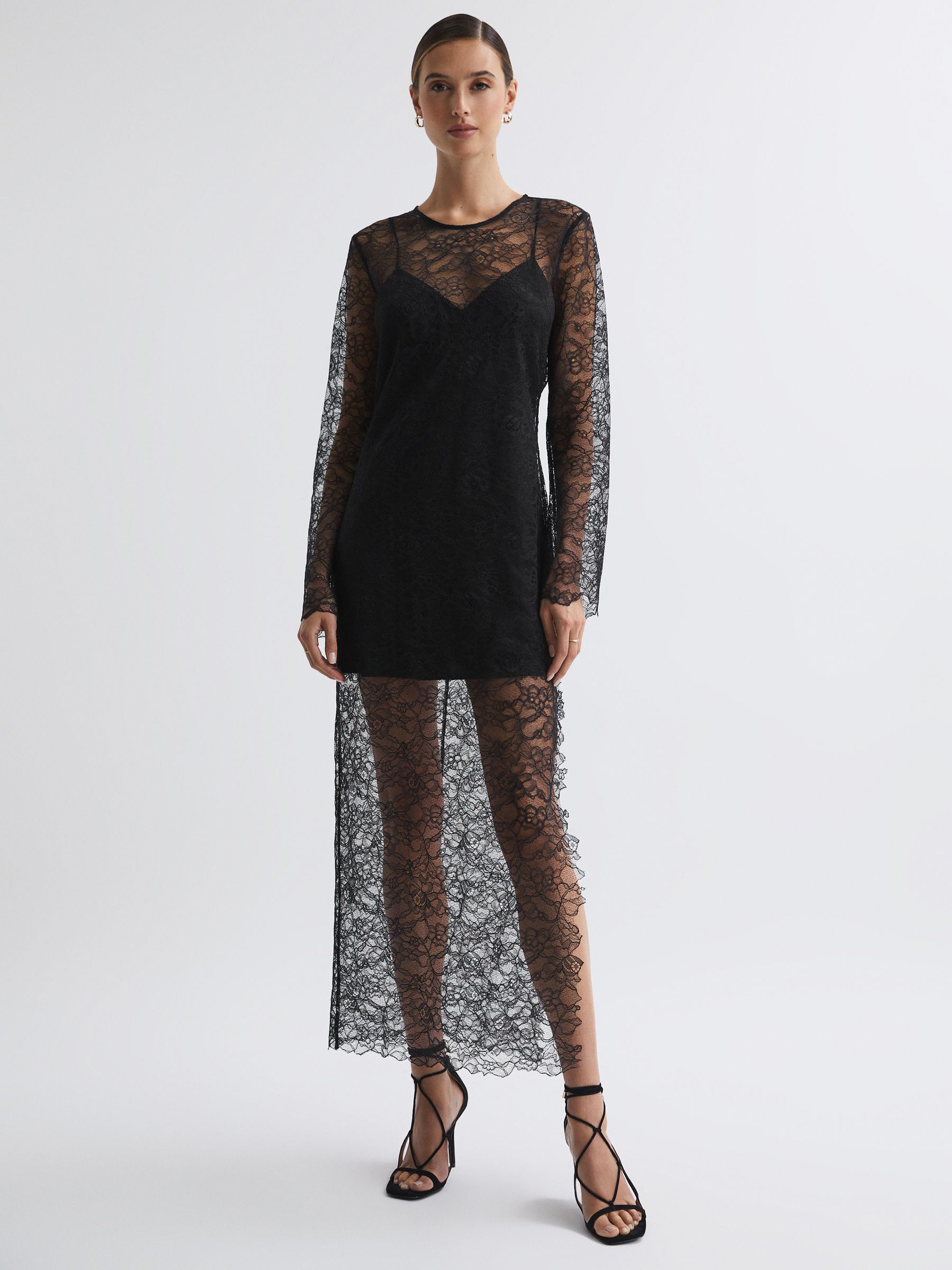Anna Quan Lace Maxi Dress in Black