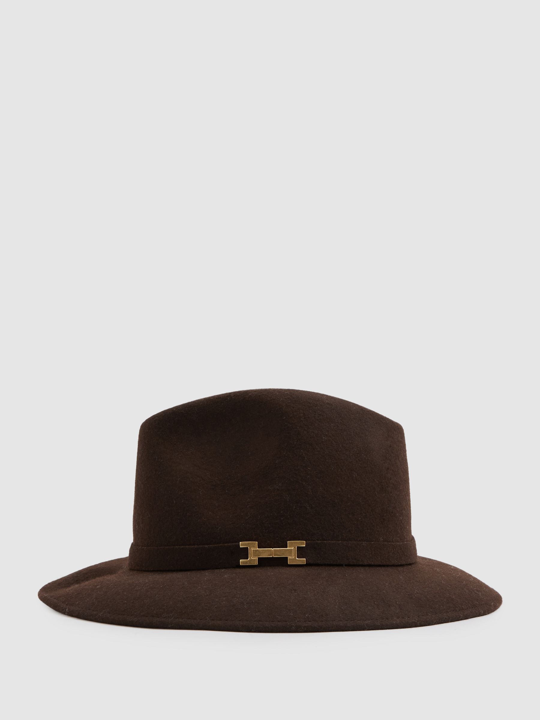 Wool Fedora in Chocolate
