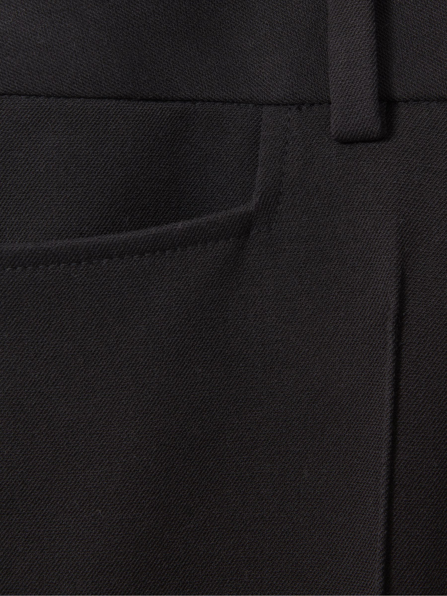 Flared Suit Trousers in Black